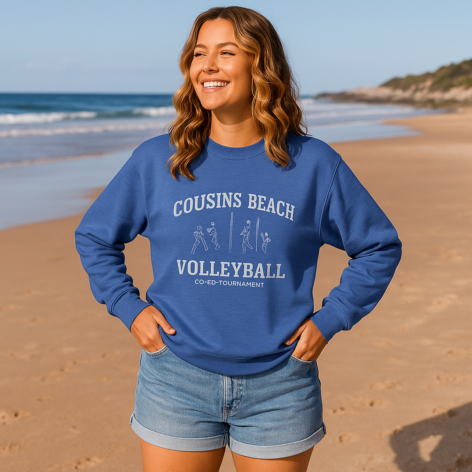 Cousins Beach Volleyball Sweatshirt  The Summer I Turned Pretty Heavy Blend k product thumbnail image