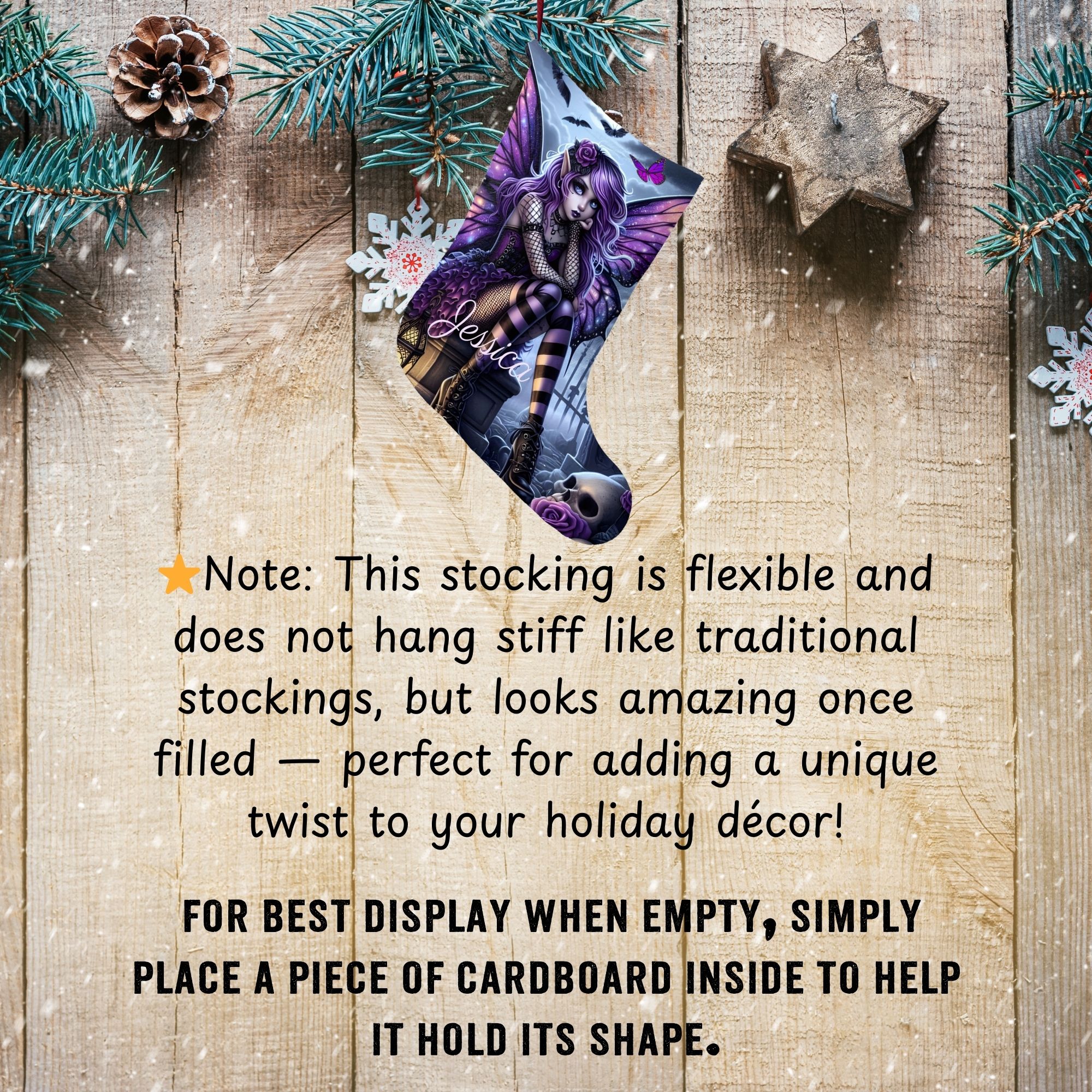 Christmas Stocking Personalized Gothic Fairy product thumbnail image