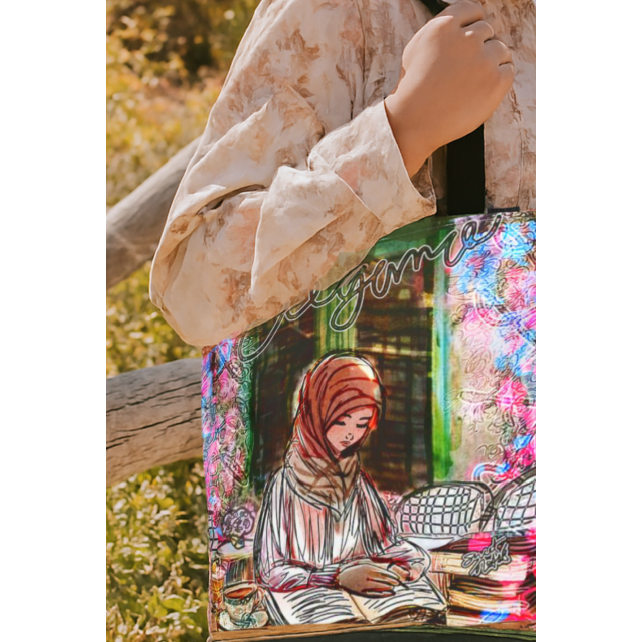 Elegance Graphic Tote Bag | Trendy Art Tote for Shopping, Beach, Travel, Gifts, Everyday Use product thumbnail image Elegance Graphic Tote Bag | Trendy Art Tote for Shopping, Beach, Travel, Gifts, Everyday Use product thumbnail image