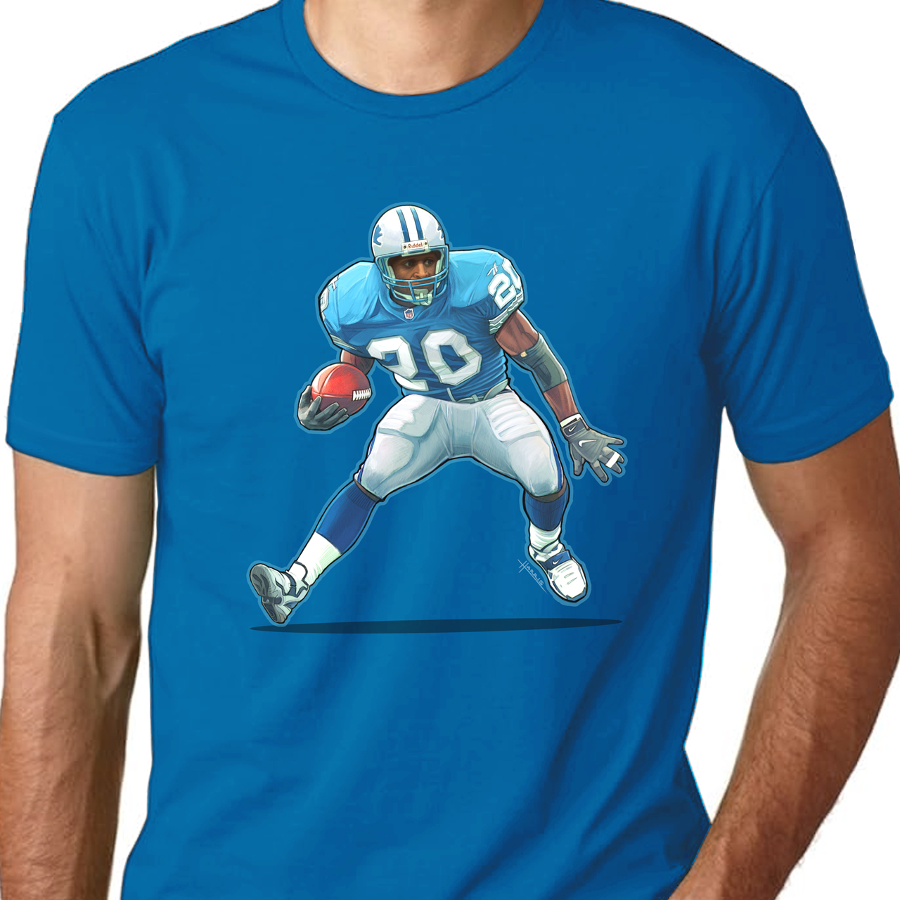 Football Legend Barry Sanders T-Shirt, Detroit Lions Tee, Vintage Football Shirt, Sports Fan Gift, NFL Apparel for Men and Women