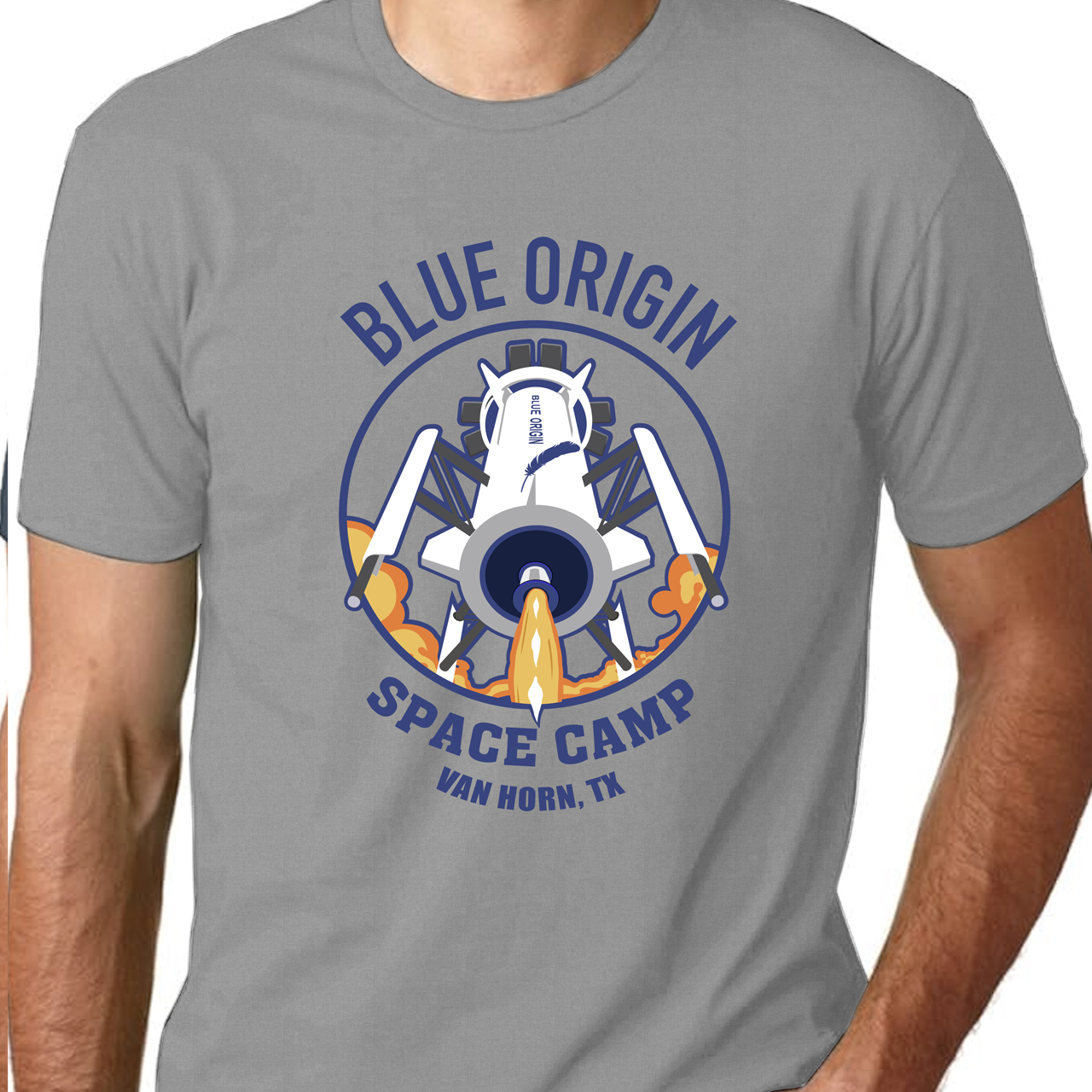 Blue Origin Space Camp Unisex Cotton Crew Tee product thumbnail image Blue Origin Space Camp Unisex Cotton Crew Tee product thumbnail image