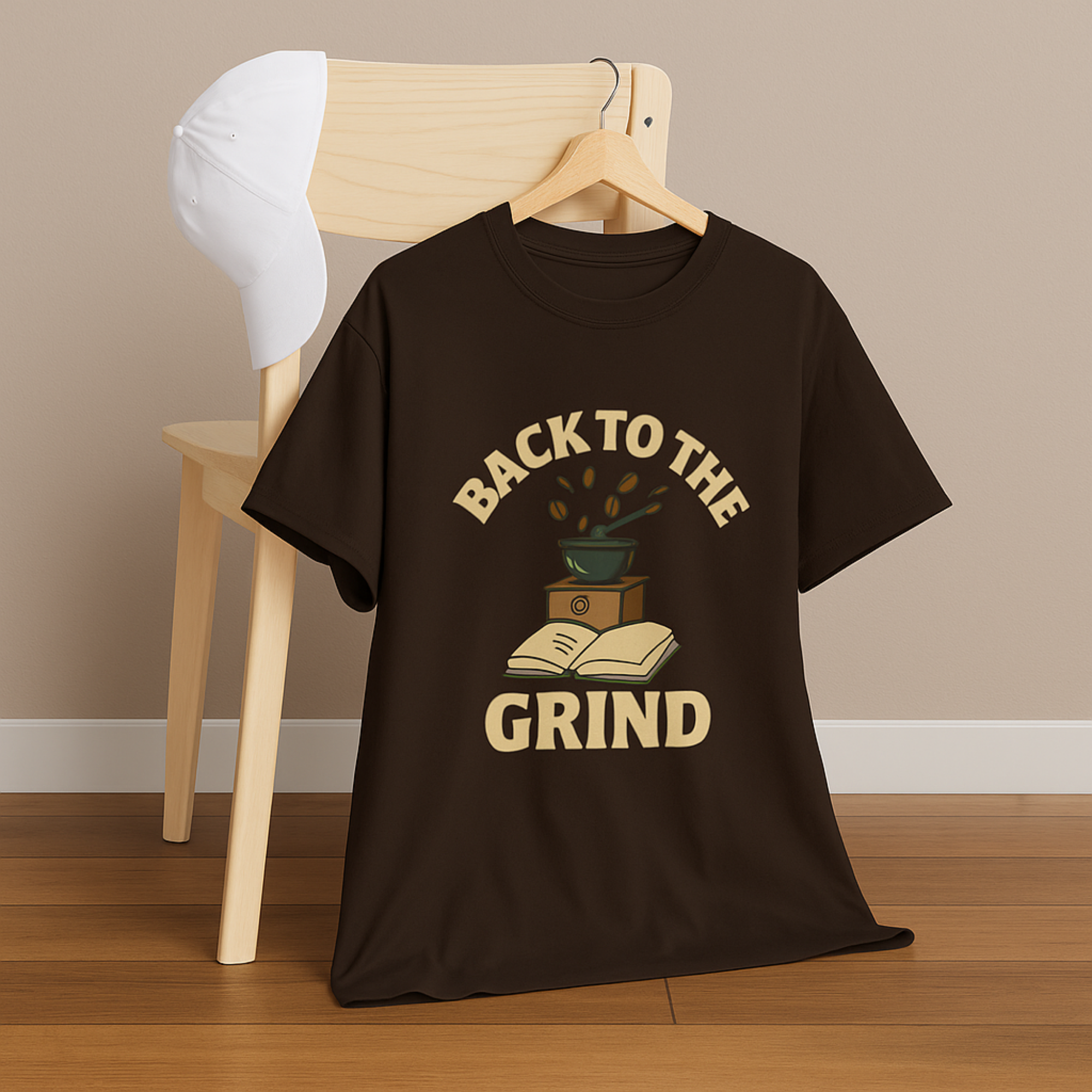 Back to the Grind Teacher T Shirt Coffee Grinder And Books Back to School Tee for Educators Students And Coffee Lovers Retro College Classroom Shirt product thumbnail image