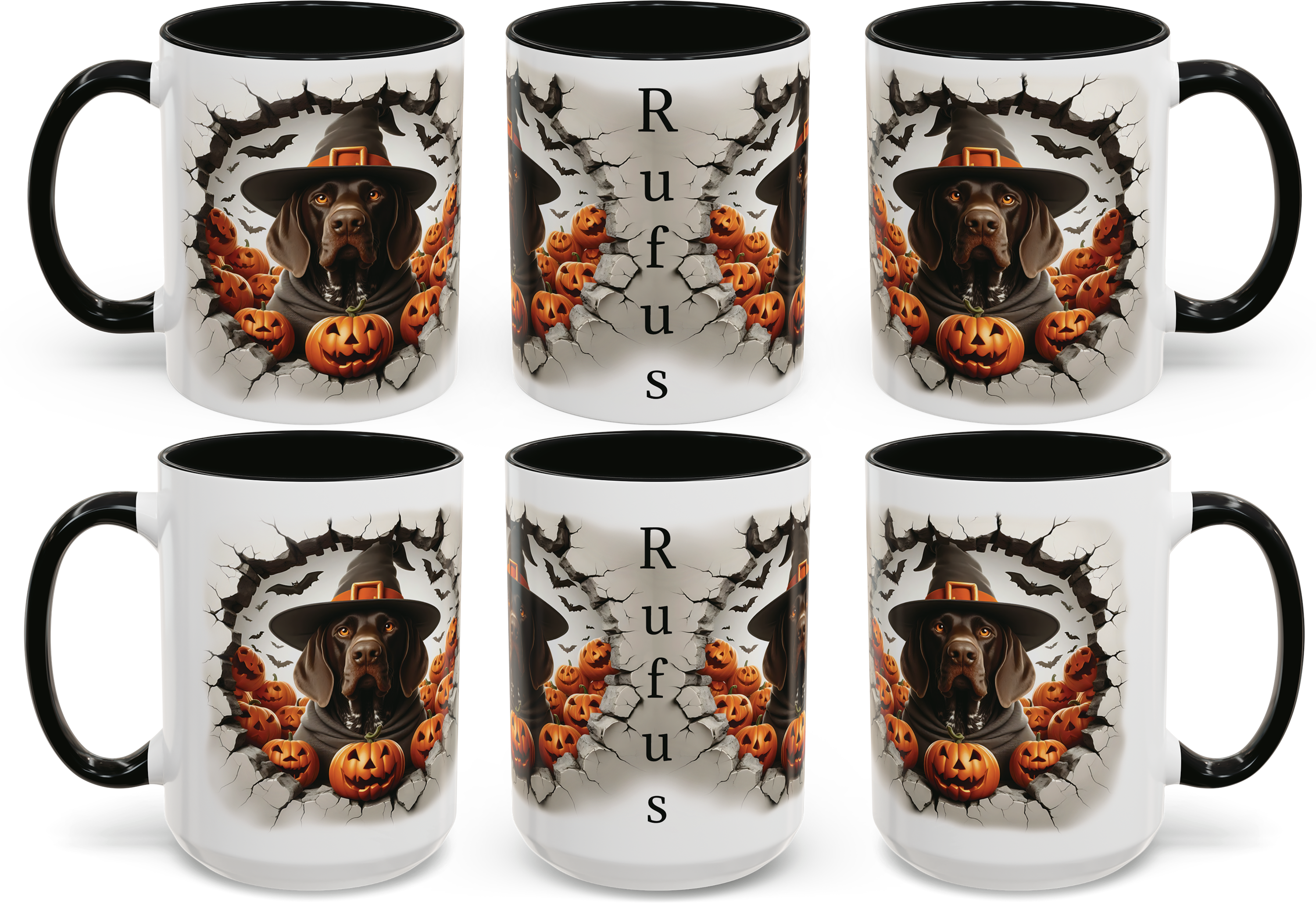 Halloween German Short Hair Pointer Coffee Mug, Fun Halloween Gift, Spooky Decor, Pumpkin Mug, Black Cat Mug, product thumbnail image Halloween German Short Hair Pointer Coffee Mug, Fun Halloween Gift, Spooky Decor, Pumpkin Mug, Black Cat Mug, product thumbnail image