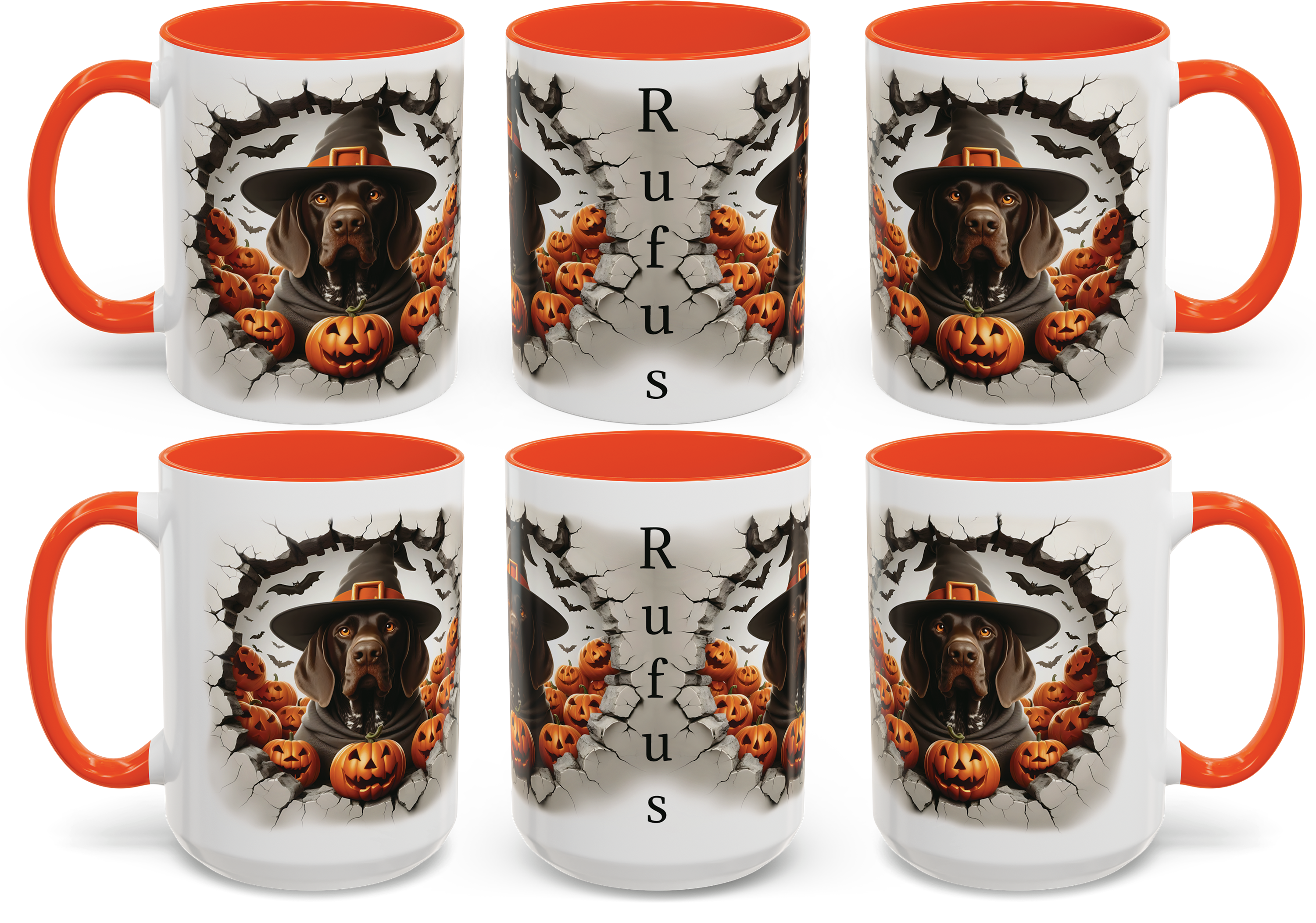 Halloween German Short Hair Pointer Coffee Mug, Fun Halloween Gift, Spooky Decor, Pumpkin Mug, Black Cat Mug, product thumbnail image Halloween German Short Hair Pointer Coffee Mug, Fun Halloween Gift, Spooky Decor, Pumpkin Mug, Black Cat Mug, product thumbnail image