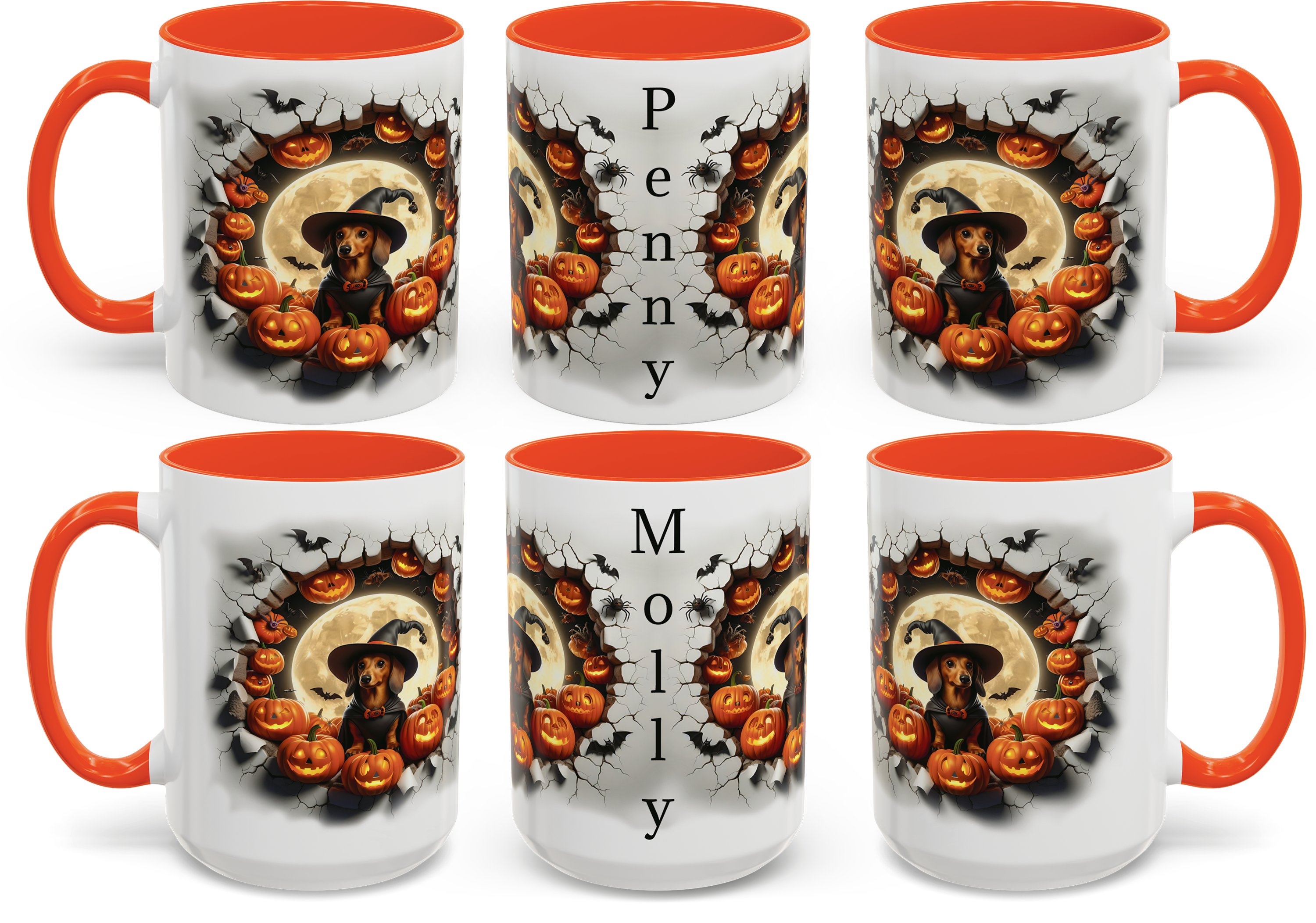 Halloween Dachshund Themed Coffee Mug, Halloween Mug, Personalized Trick or Treat Mug, Spooky Decor, Pumpkin Lover Gift, Dog Enthusiast Cup product thumbnail image Halloween Dachshund Themed Coffee Mug, Halloween Mug, Personalized Trick or Treat Mug, Spooky Decor, Pumpkin Lover Gift, Dog Enthusiast Cup product thumbnail image