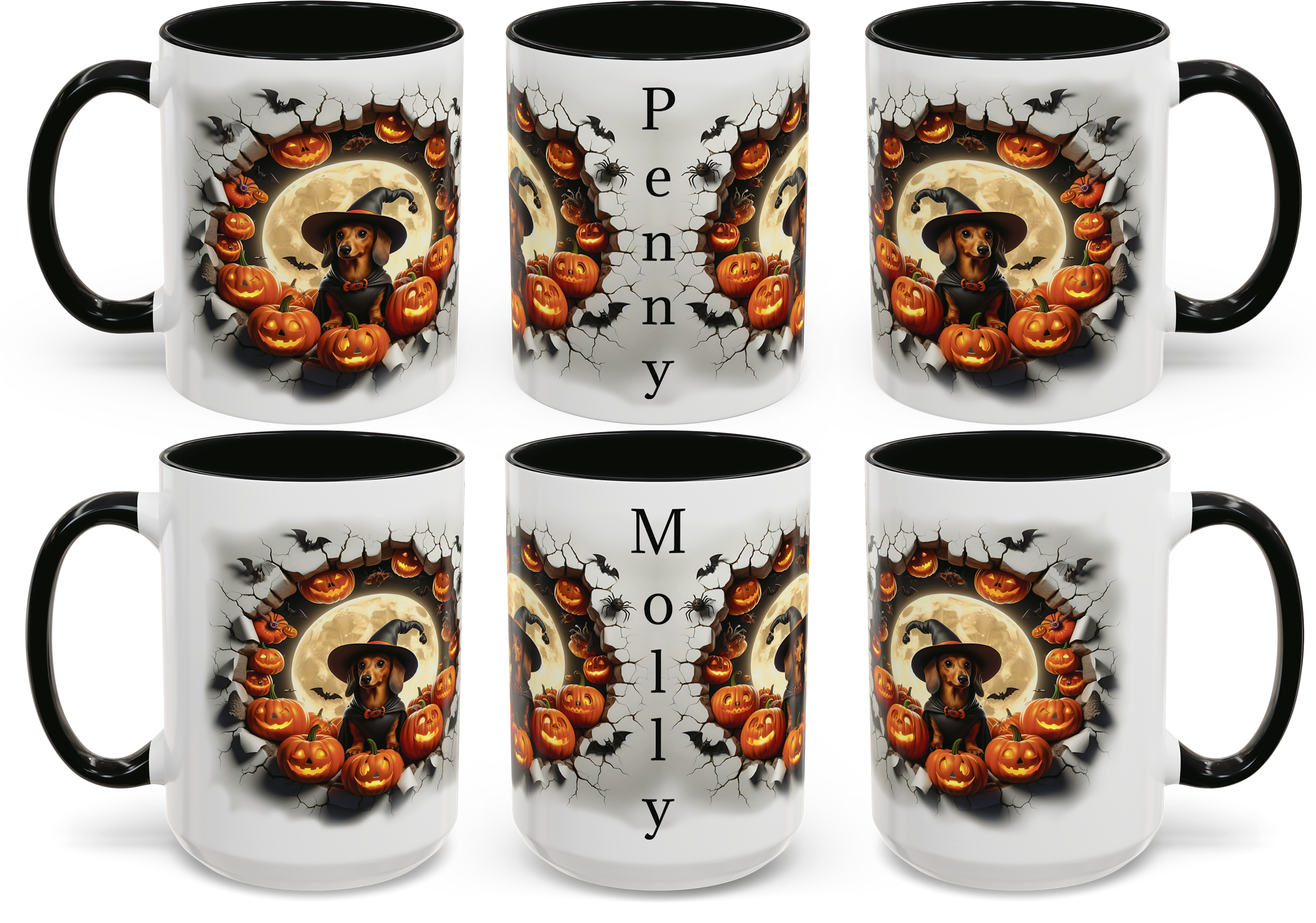 Halloween Dachshund Themed Coffee Mug, Halloween Mug, Personalized Trick or Treat Mug, Spooky Decor, Pumpkin Lover Gift, Dog Enthusiast Cup product thumbnail image Halloween Dachshund Themed Coffee Mug, Halloween Mug, Personalized Trick or Treat Mug, Spooky Decor, Pumpkin Lover Gift, Dog Enthusiast Cup product thumbnail image