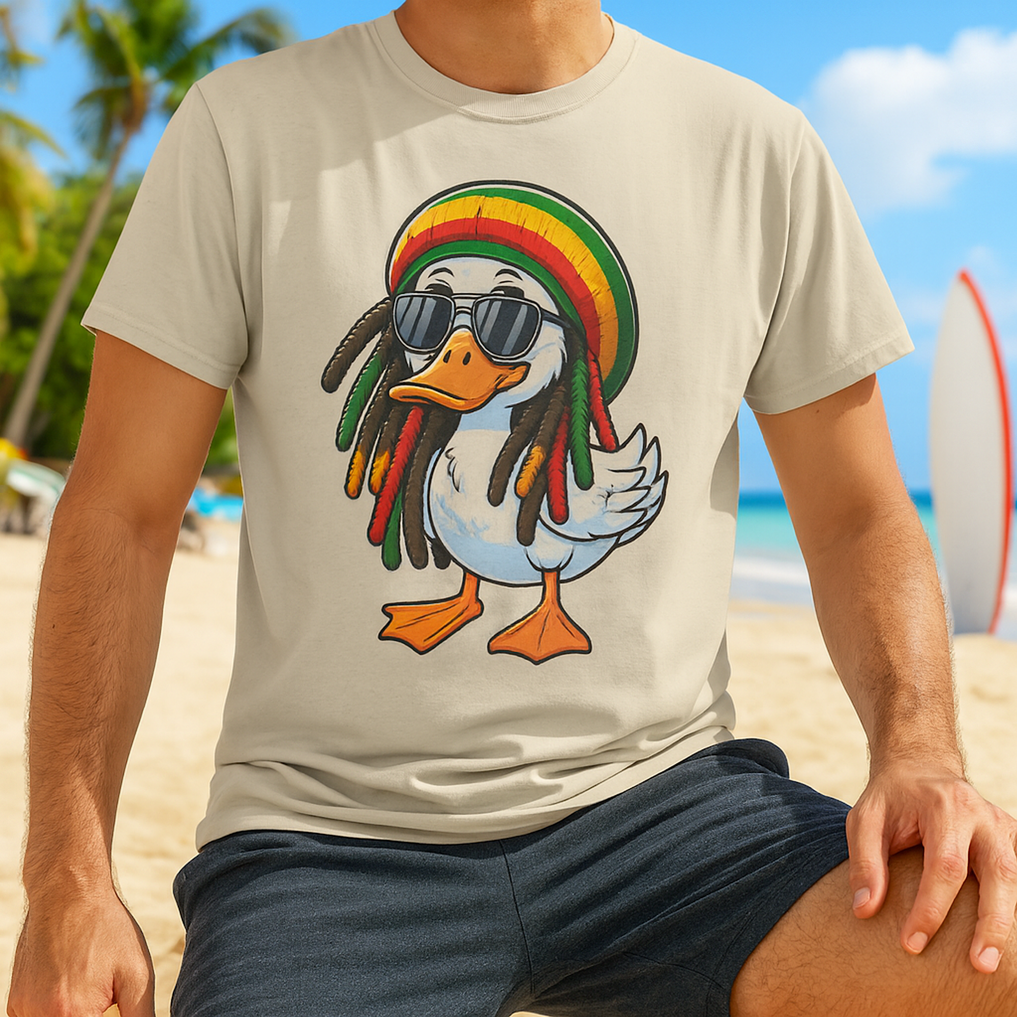 Duck Marley Rasta Reggae Shirt Funny Bob Dreadlocks Jamaica Reggae Phish Vibes product thumbnail image