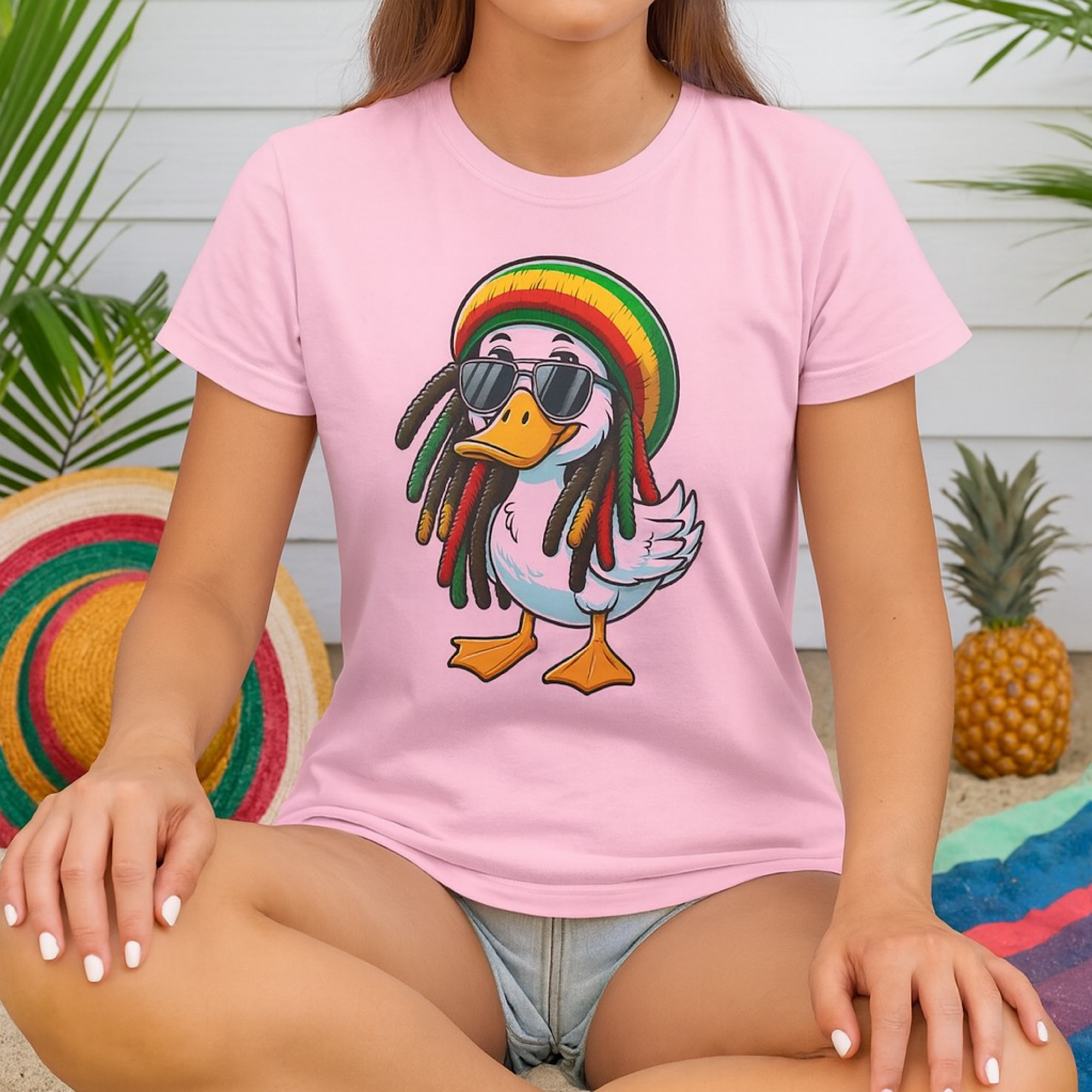 Duck Marley Rasta Reggae Shirt Funny Bob Dreadlocks Jamaica Reggae Vibes