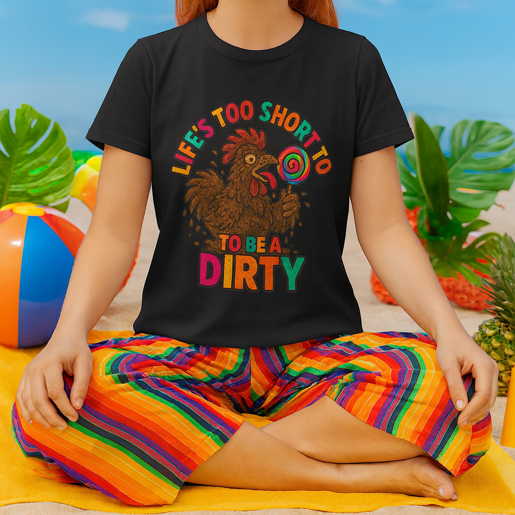 Life’s Too Short Funny Dirty Chicken Women’s T-Shirt | Cute Colorful Humor Tee Life’s Too Short Funny Dirty Chicken Women’s T-Shirt | Cute Colorful Humor Tee