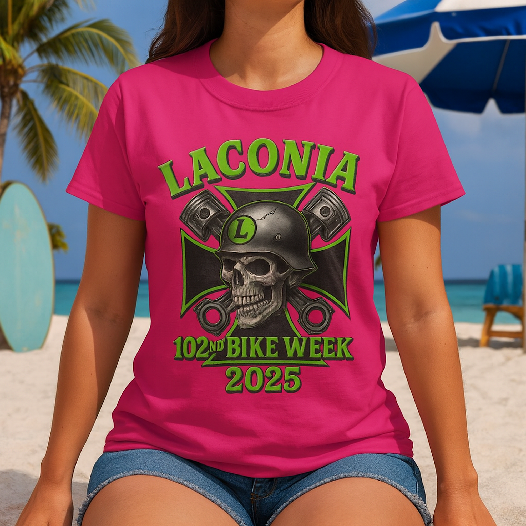Laconia NH Bike Week 2025 Shirt 102nd Anniversary Biker Tee, HD Harley Indian