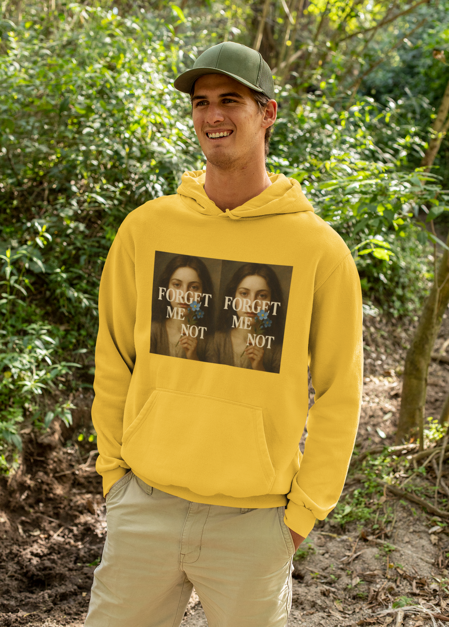 Memory Keeper Hoodie - Forget Me Not Design, Cozy Sweatshirt for Memories, Unique Gift for Friends, Thoughtful Apparel for Remembrance, product thumbnail image