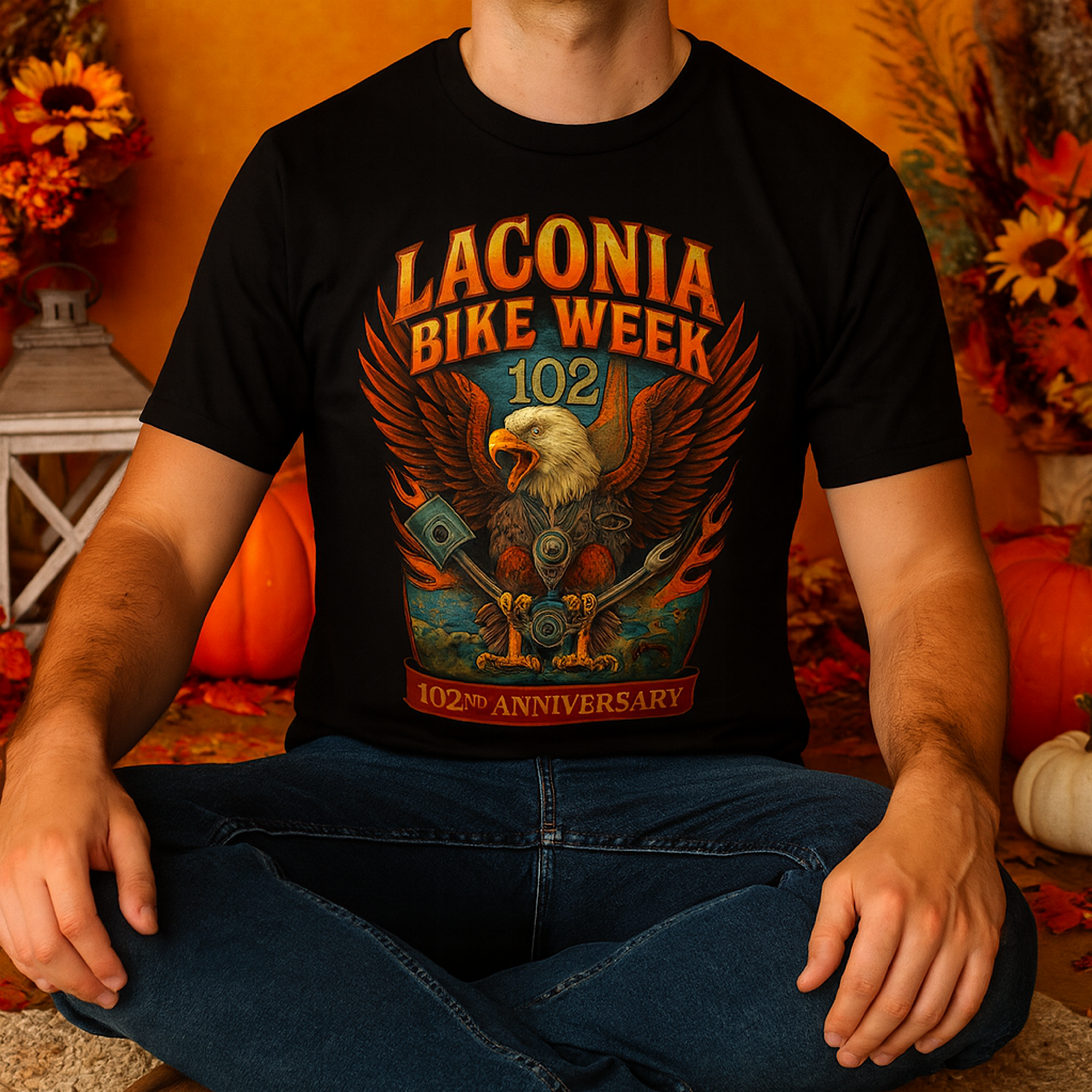 Laconia NH Bike Week 2025 Shirt  102nd Anniversary Biker Tee, HD Loud Pipes Ride