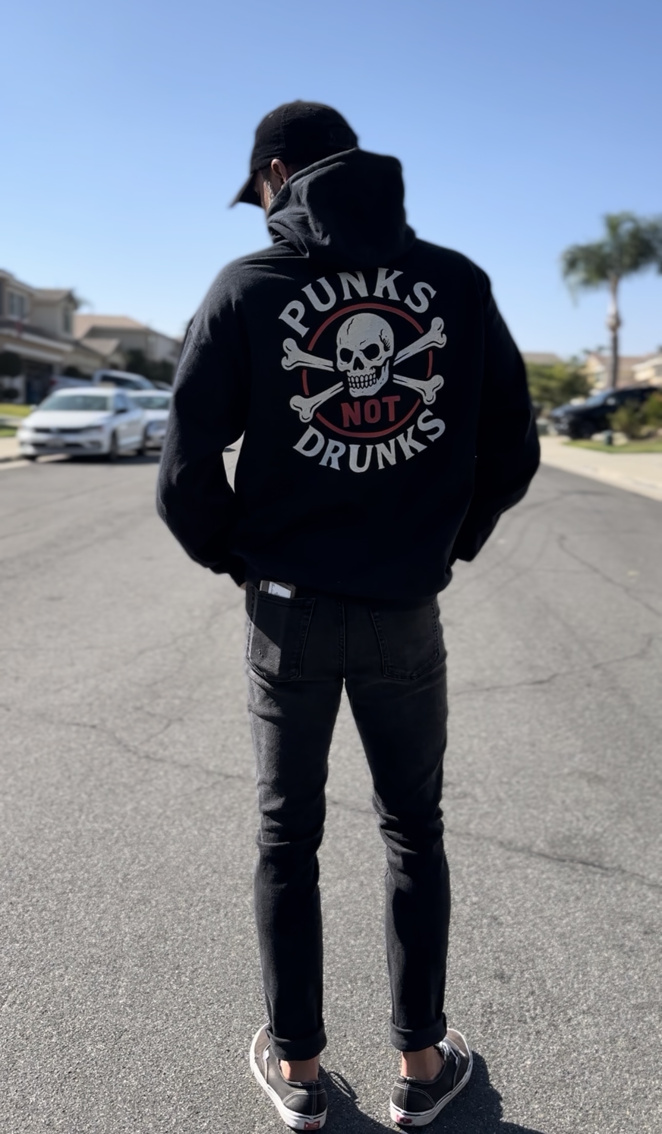 Punks Not Drunks Hoodie | Unisex Midweight Fleece Hoodie, Gift for Punks, Casual Wear, Festival Outfit, Alternative Fashion product thumbnail image
