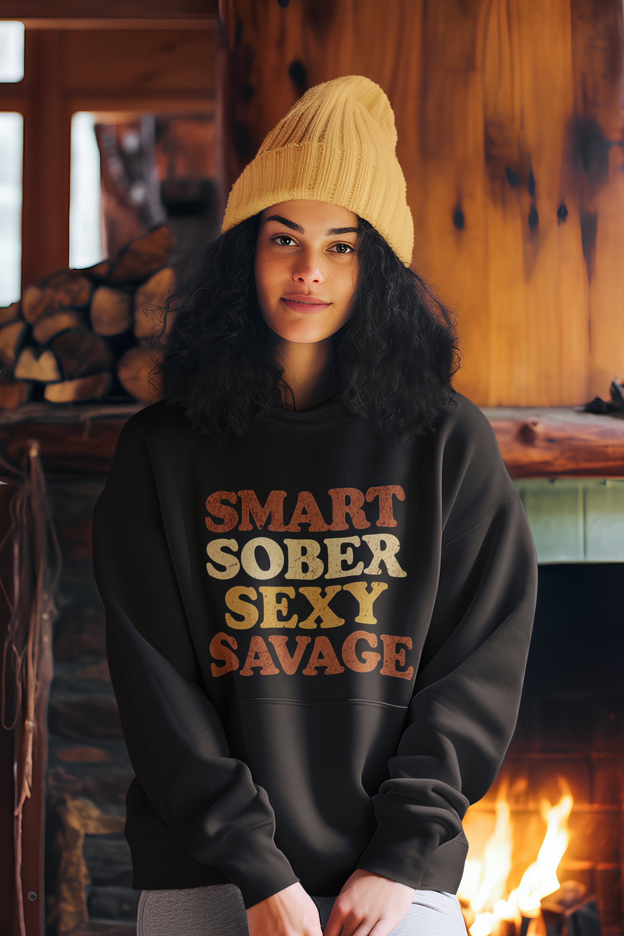 Sober AF Retro style Gildan 18000 Unisex Heavy Blend™ Crewneck Sweatshirt