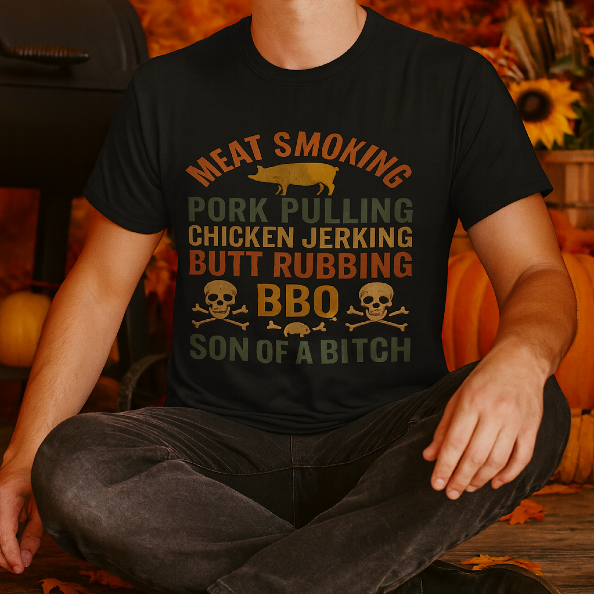 Meat Smoking BBQ Shirt Traeger Grilling Tee Pork Pulling Chicken Jerking Gift