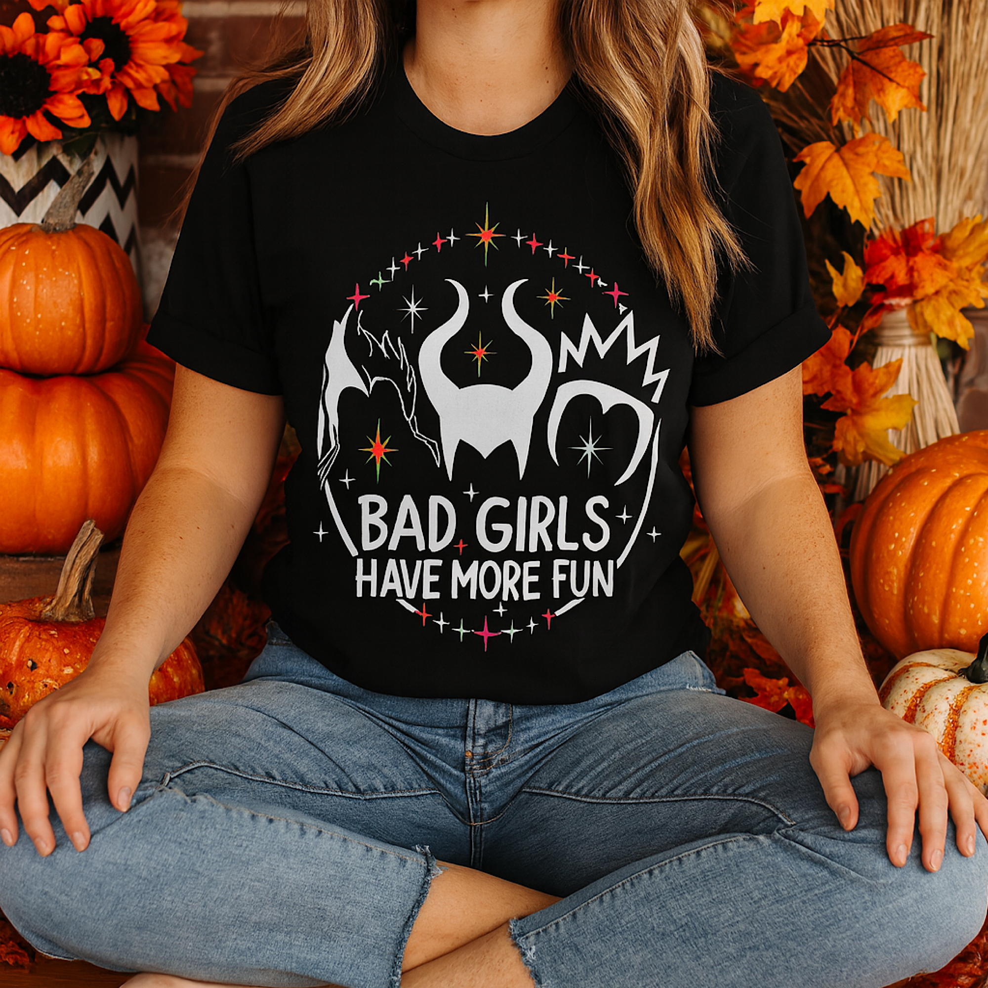 Bad Girls Have More Fun T-Shirt Women’s Funny Graphic Tee Villain Style Trendy 