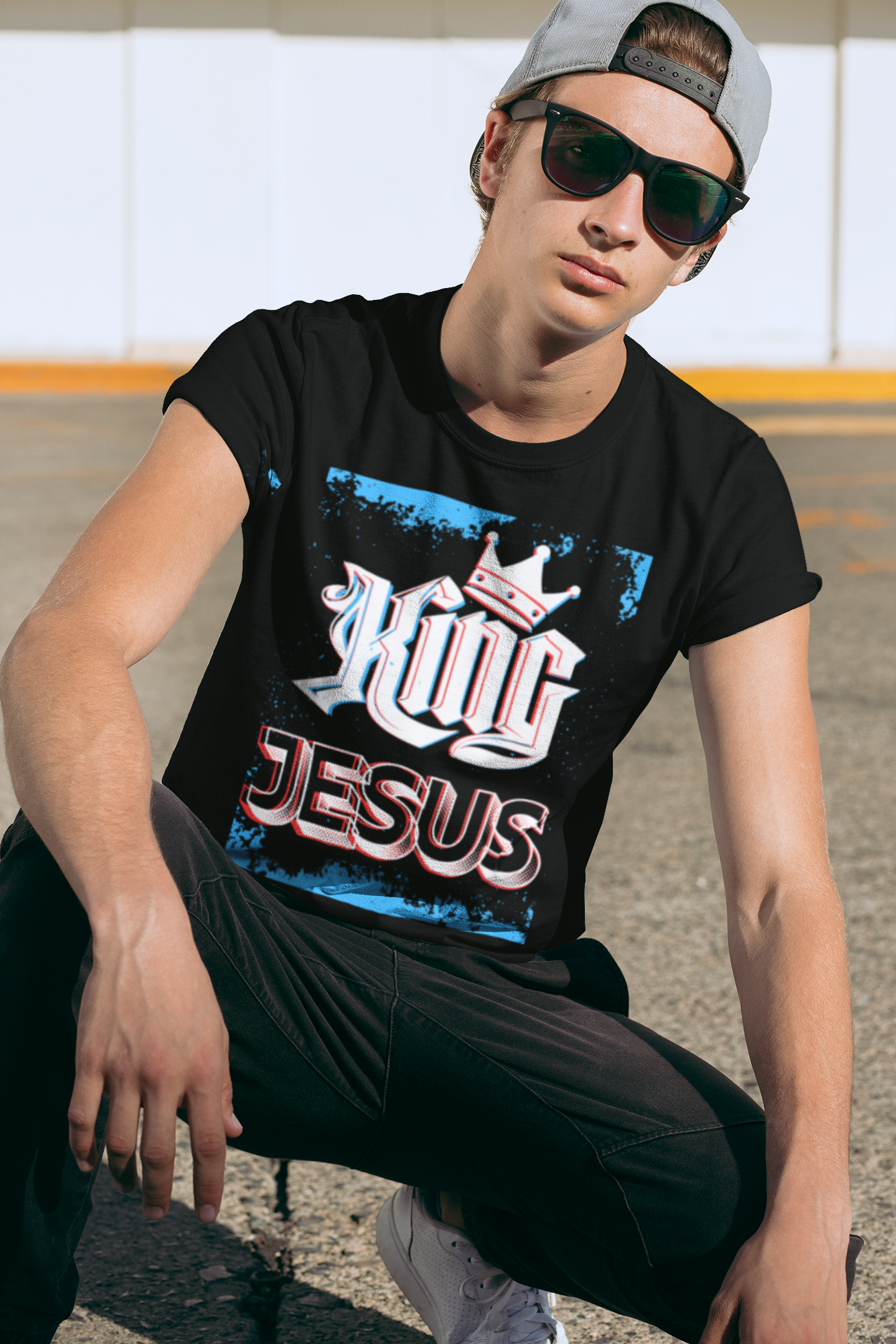 KING JESUS- Unisex Softstyle T-Shirt product thumbnail image