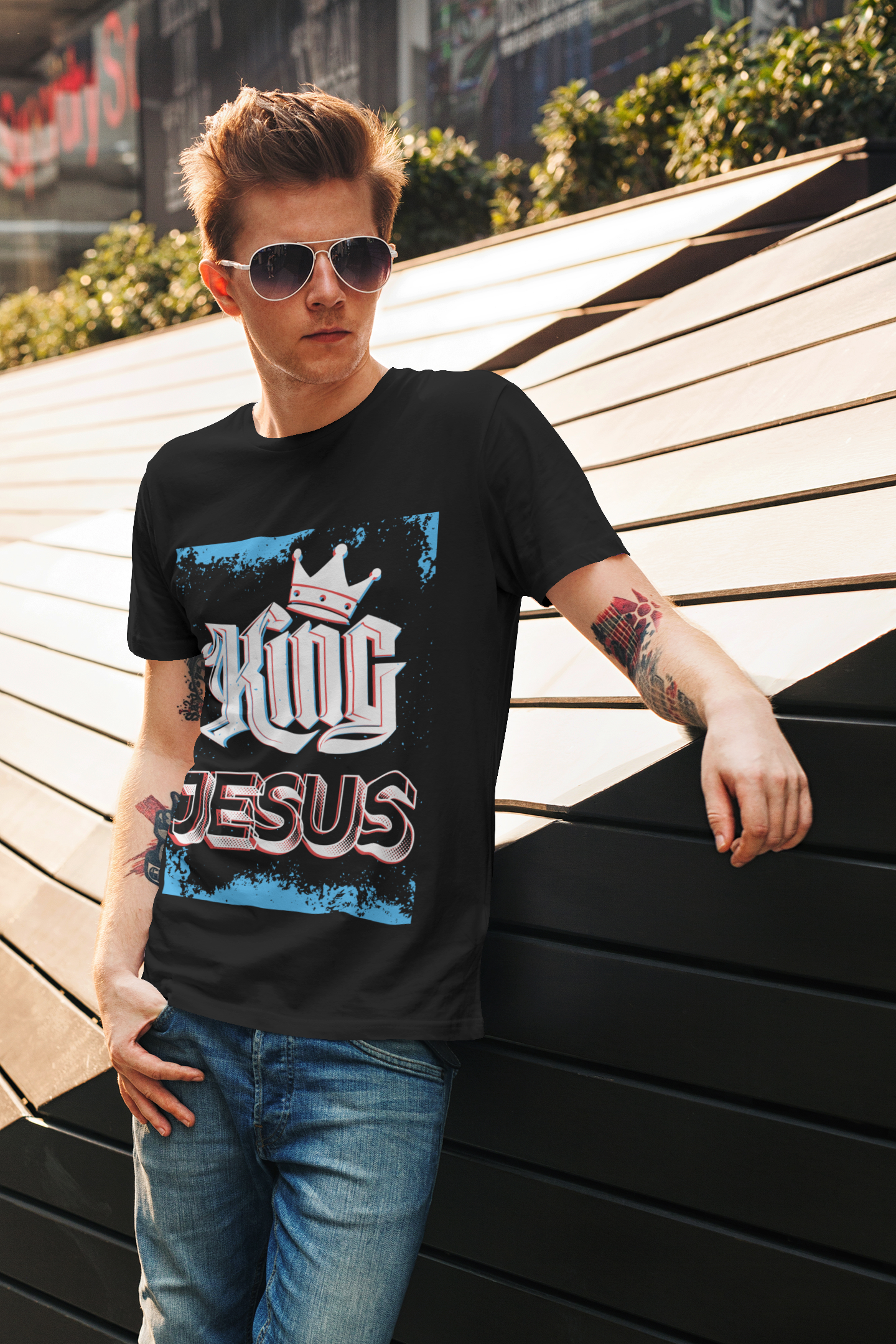 KING JESUS- Unisex Softstyle T-Shirt product thumbnail image
