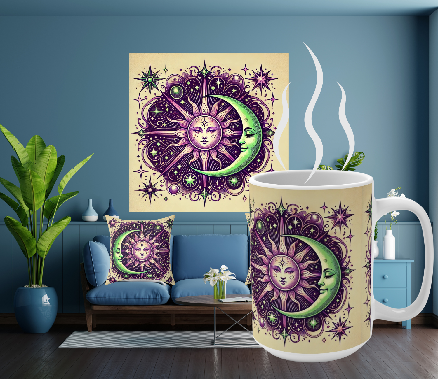 Magic in a Mug – Celestial Moon & Sun Mug! This bohemian coffee cup is perfect for astrology lovers, featuring celestial sun and moon designs. A unique astrological drinkware piece and spiritual gift for star lovers, mystics, and cosmic dreamers product thumbnail image Magic in a Mug – Celestial Moon & Sun Mug! This bohemian coffee cup is perfect for astrology lovers, featuring celestial sun and moon designs. A unique astrological drinkware piece and spiritual gift for star lovers, mystics, and cosmic dreamers product thumbnail image