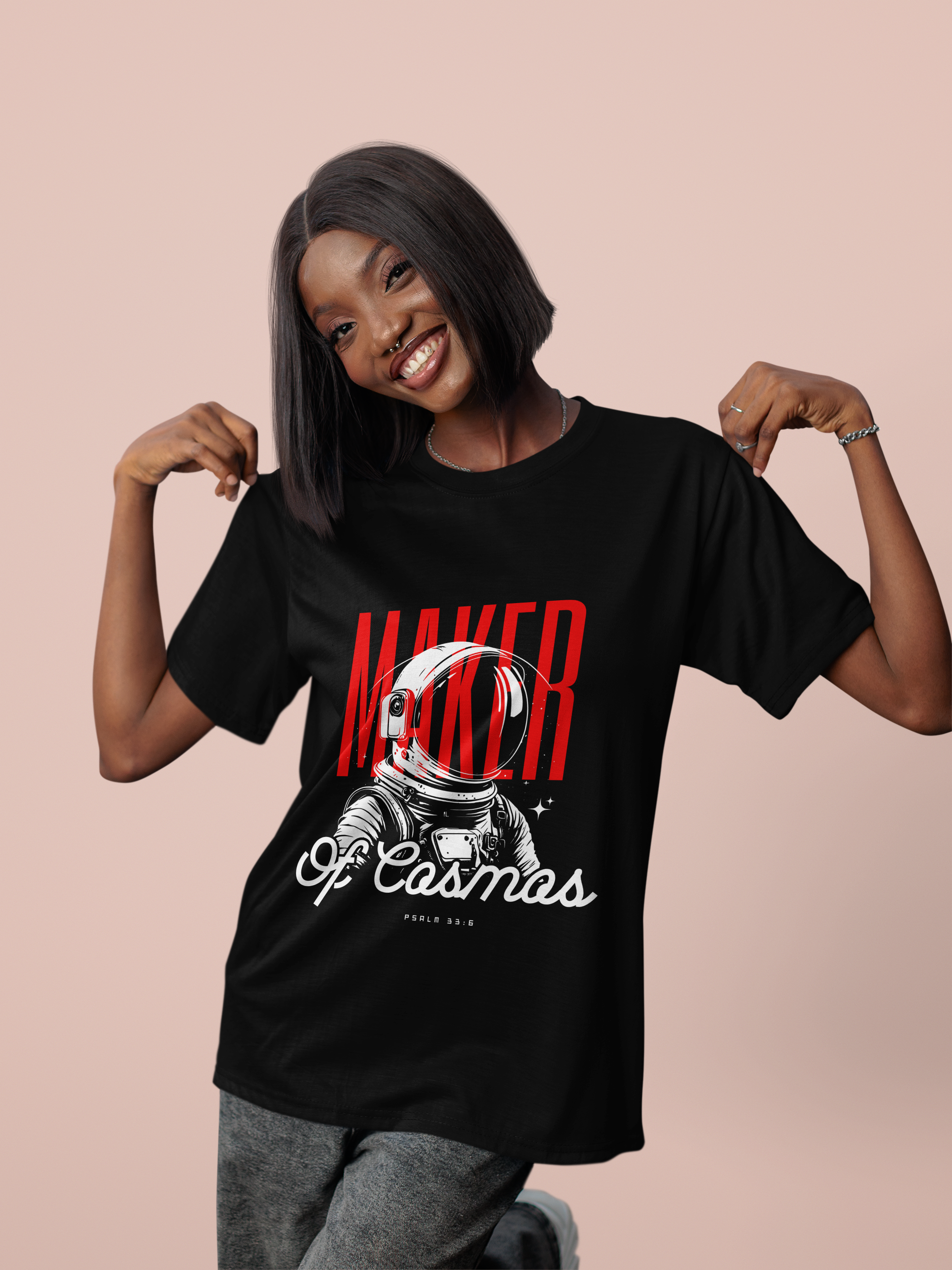 MAKER OF COSMOS- Unisex Heavy Cotton Tee product thumbnail image