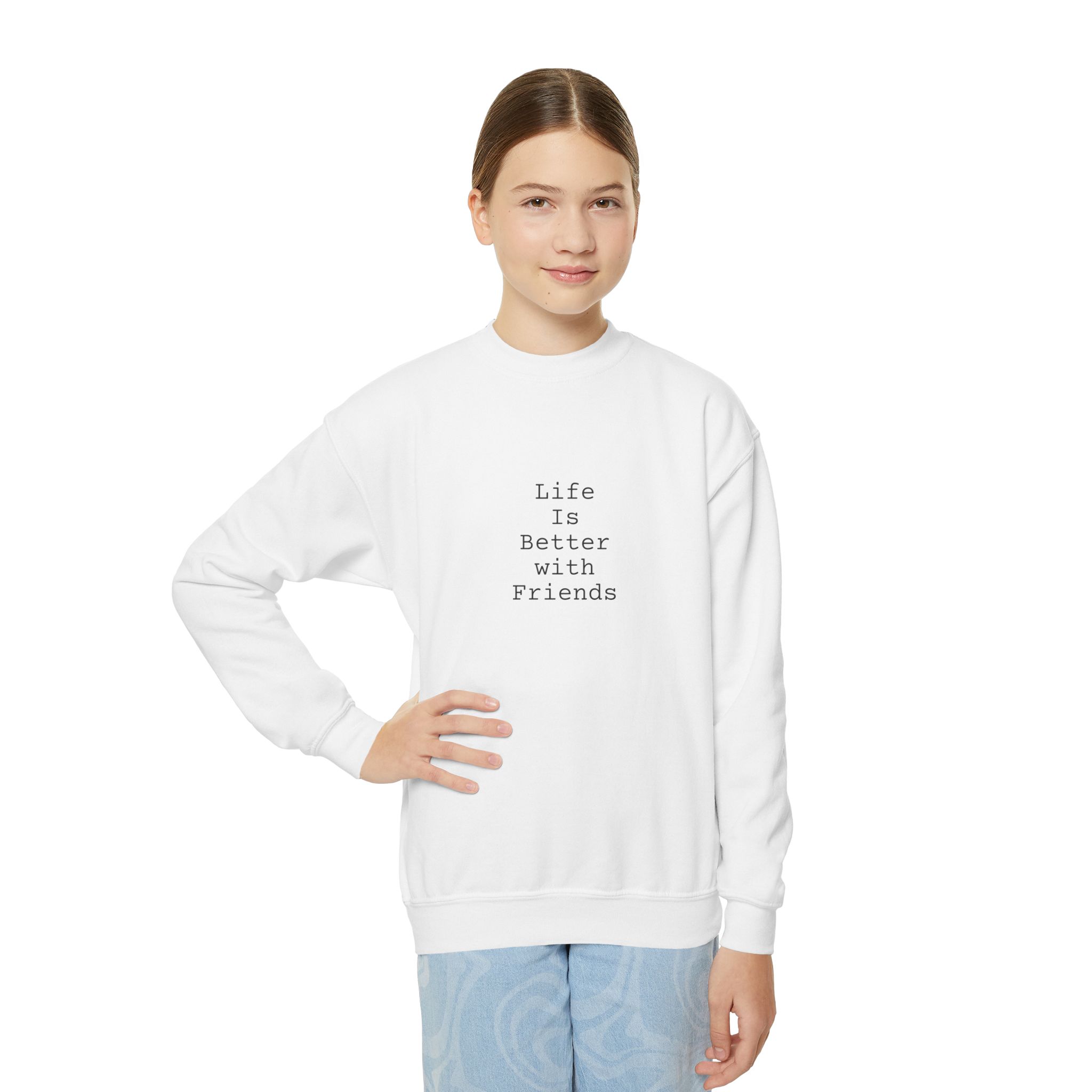 Custom Teens Black Text Sweatshirt, Personalized Youth Tee with Script, Birthday Gift, Back to School Outfit, Trendy Sweatshirt for Boys & Girls Ages 7–14 product thumbnail image Custom Teens Black Text Sweatshirt, Personalized Youth Tee with Script, Birthday Gift, Back to School Outfit, Trendy Sweatshirt for Boys & Girls Ages 7–14 product thumbnail image