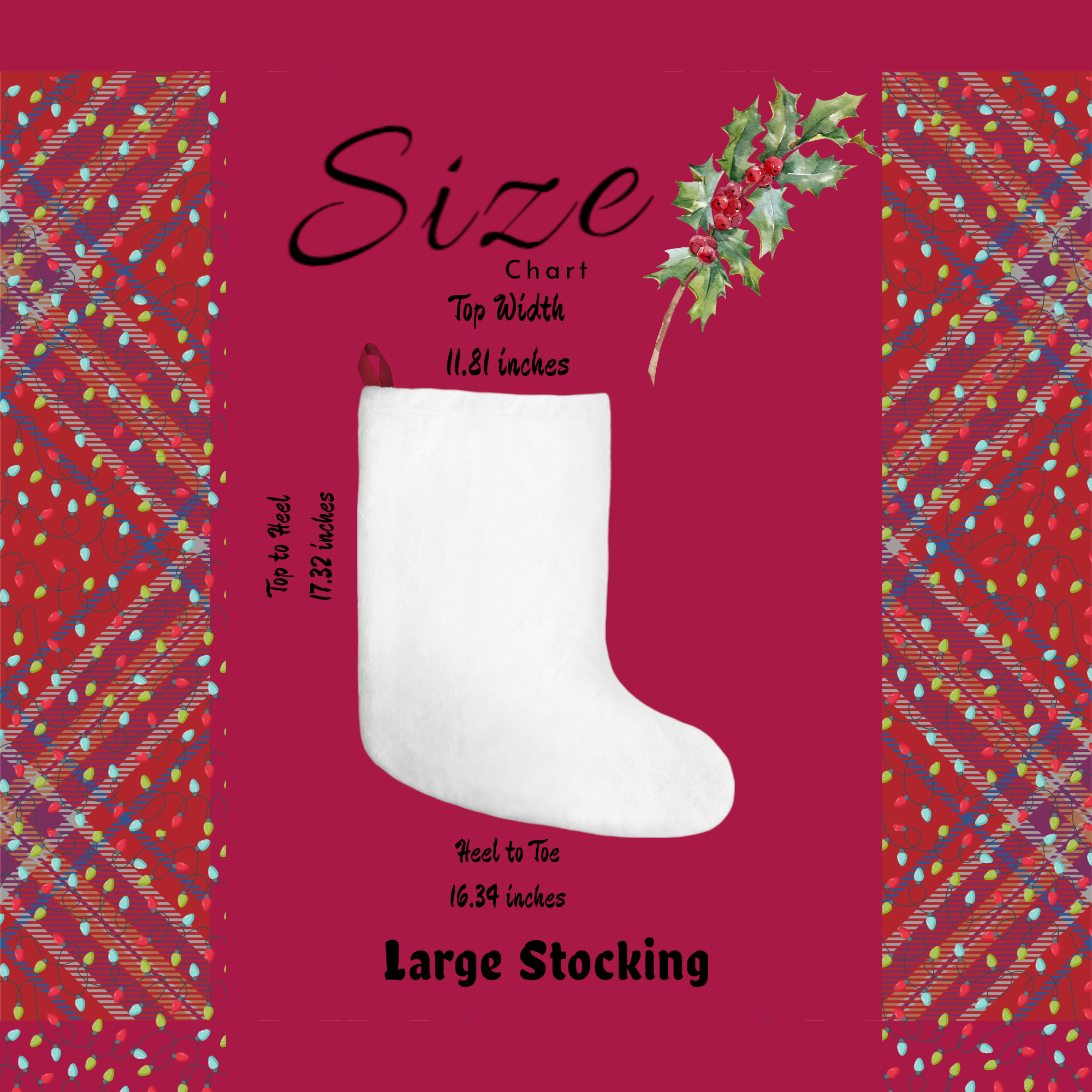 Personalized Gothic Roses Stocking product thumbnail image