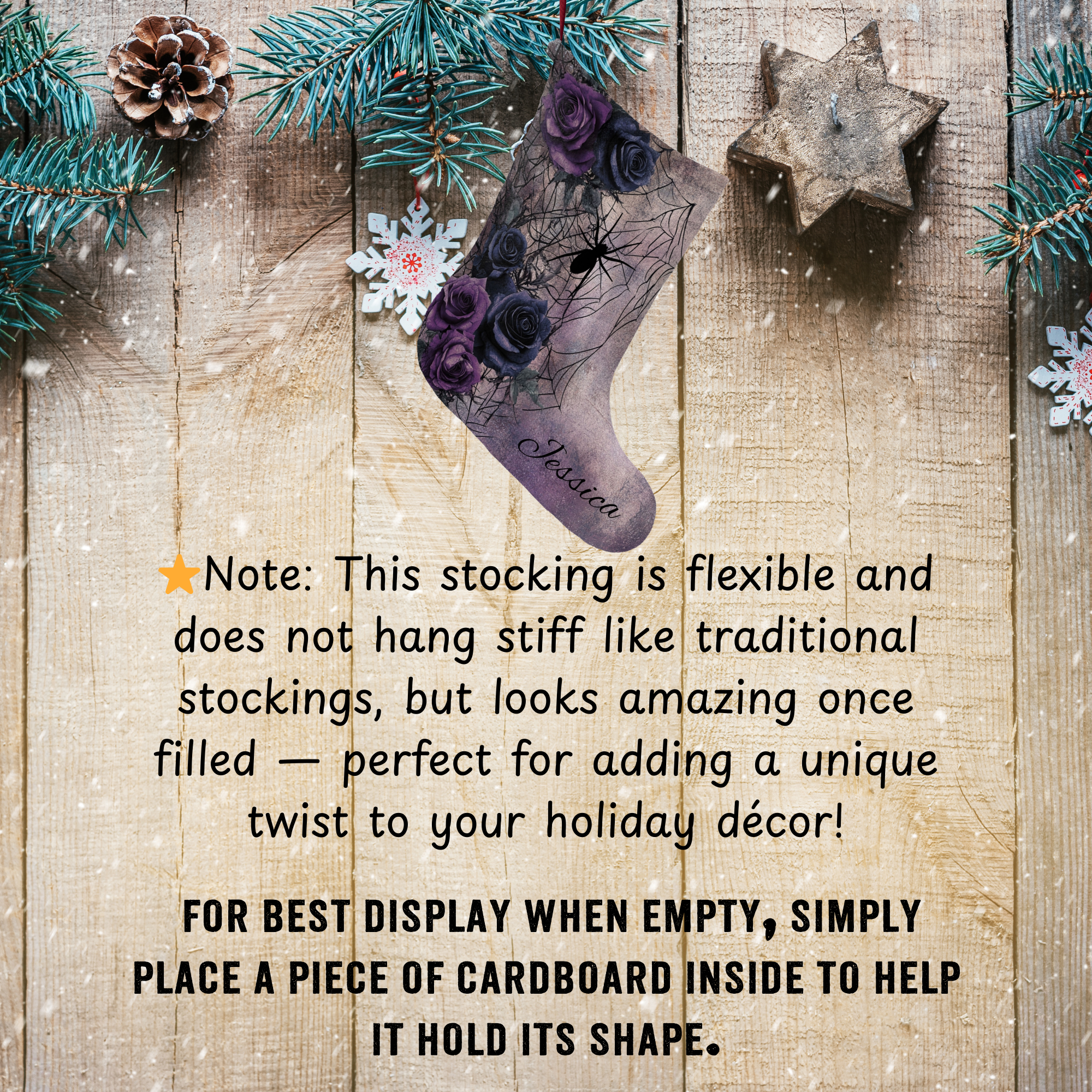 Personalized Gothic Roses Stocking product thumbnail image