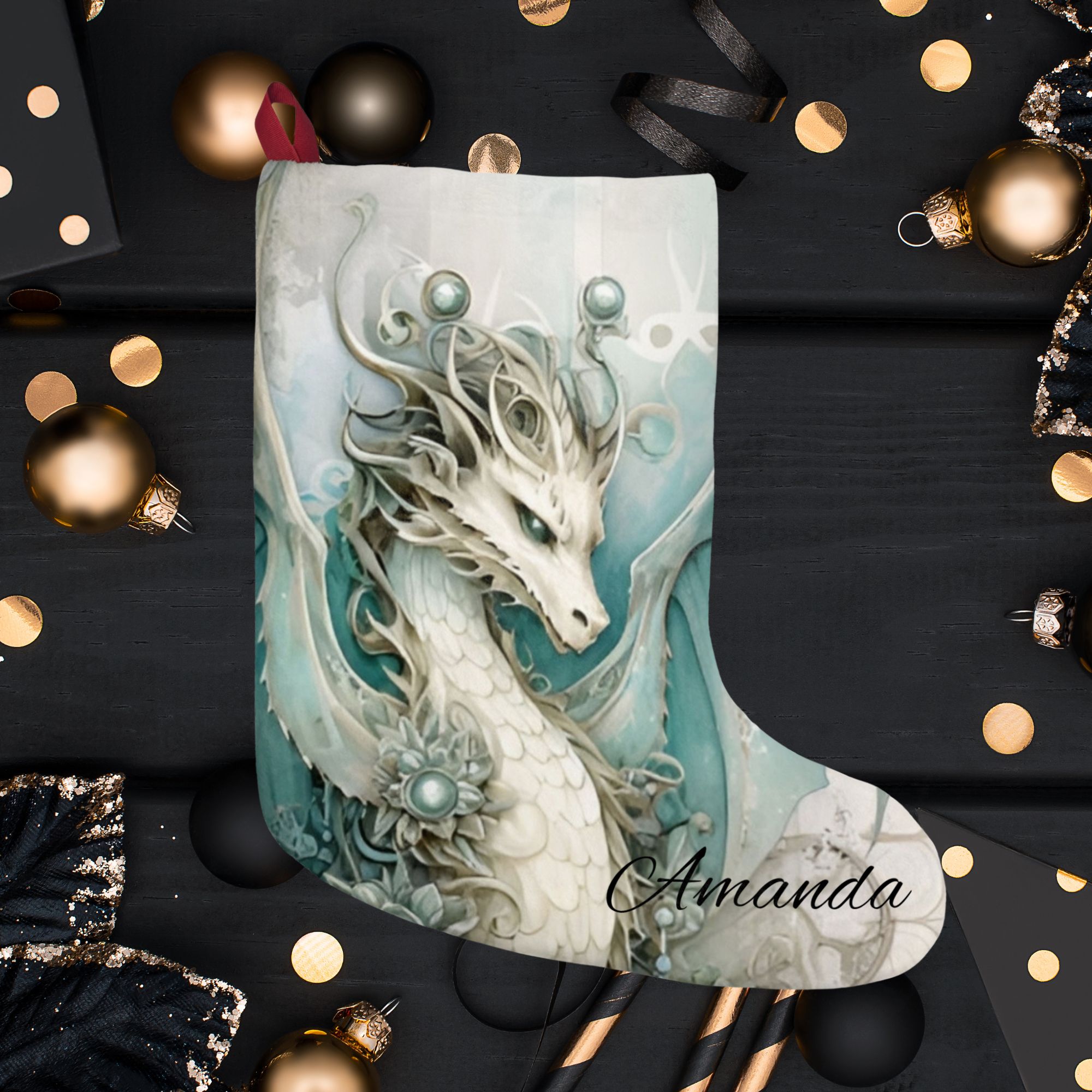 Snow Dragon Christmas Stocking product thumbnail image