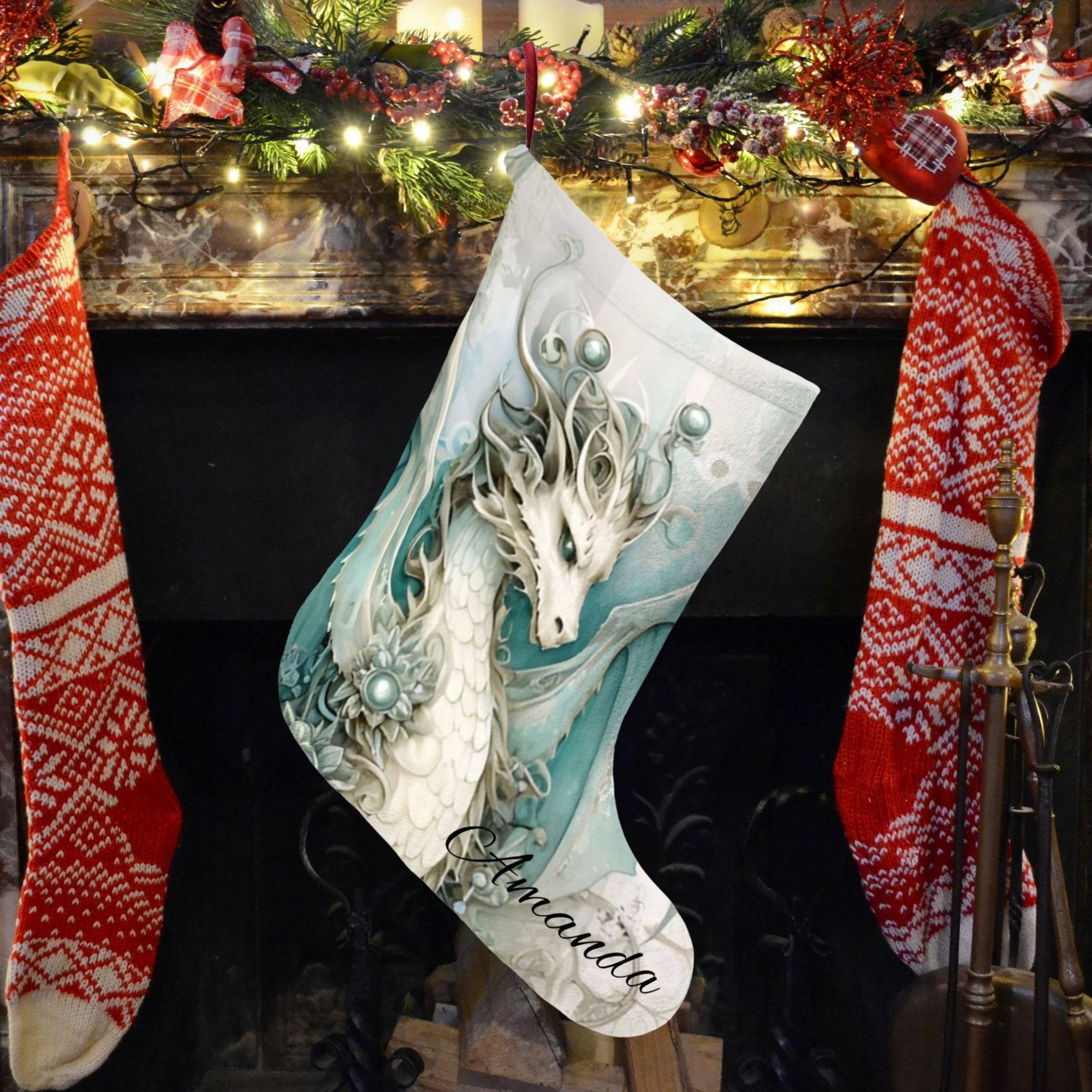 Snow Dragon Christmas Stocking product thumbnail image