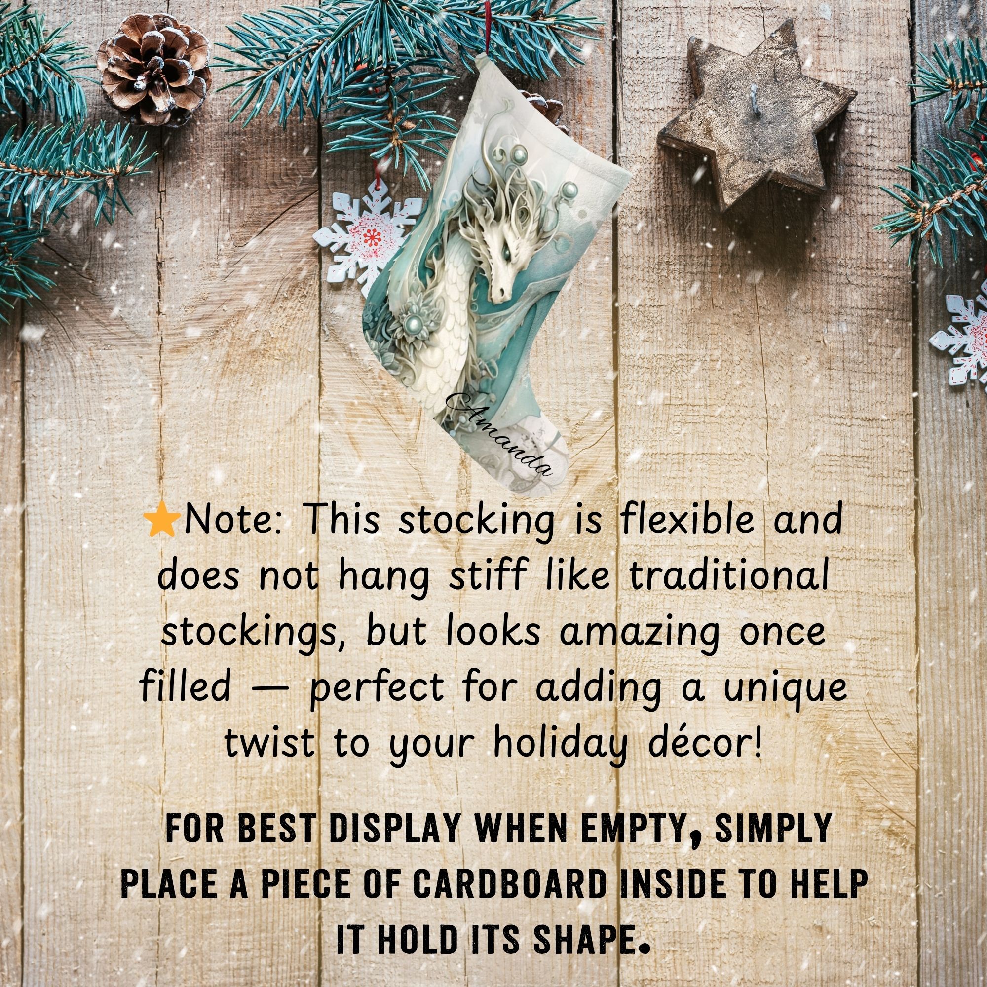 Snow Dragon Christmas Stocking product thumbnail image