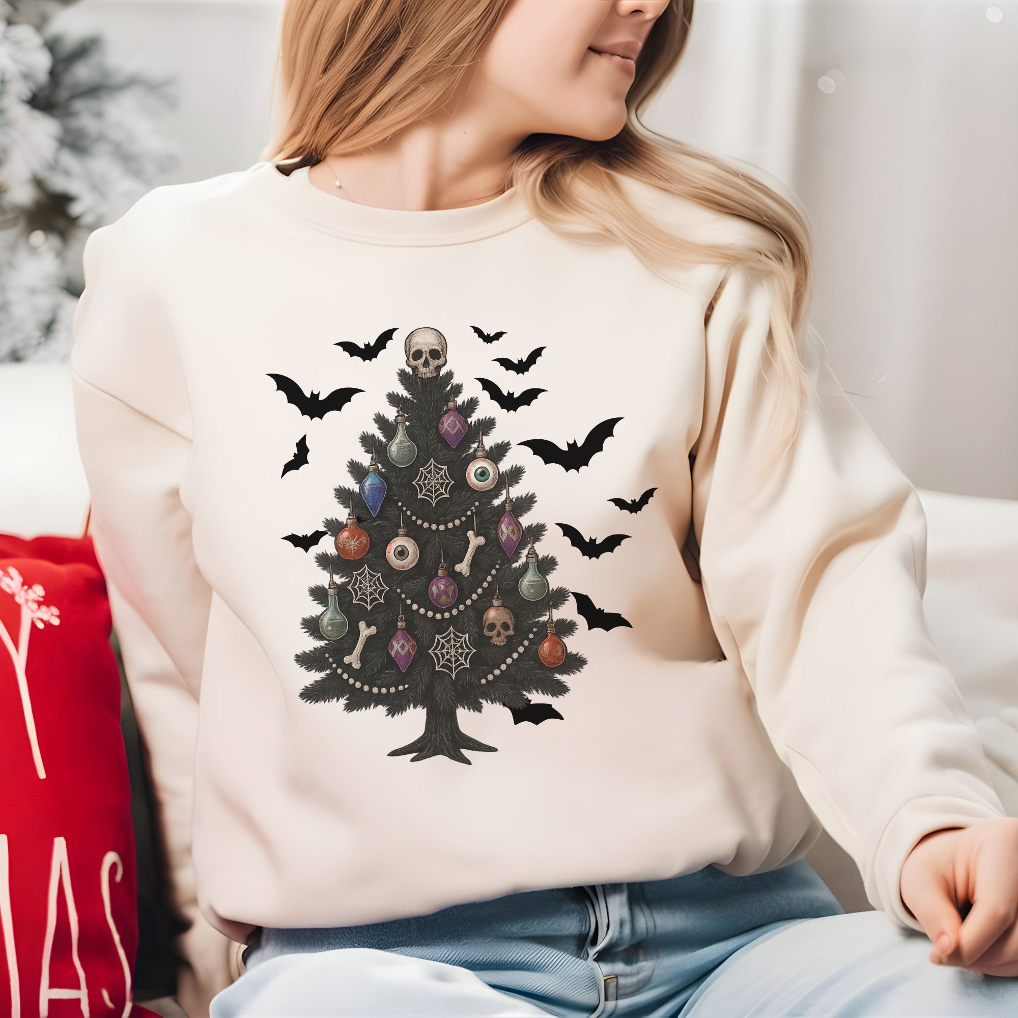 Gothic Christmas Tree Sweatshirt  product thumbnail image
