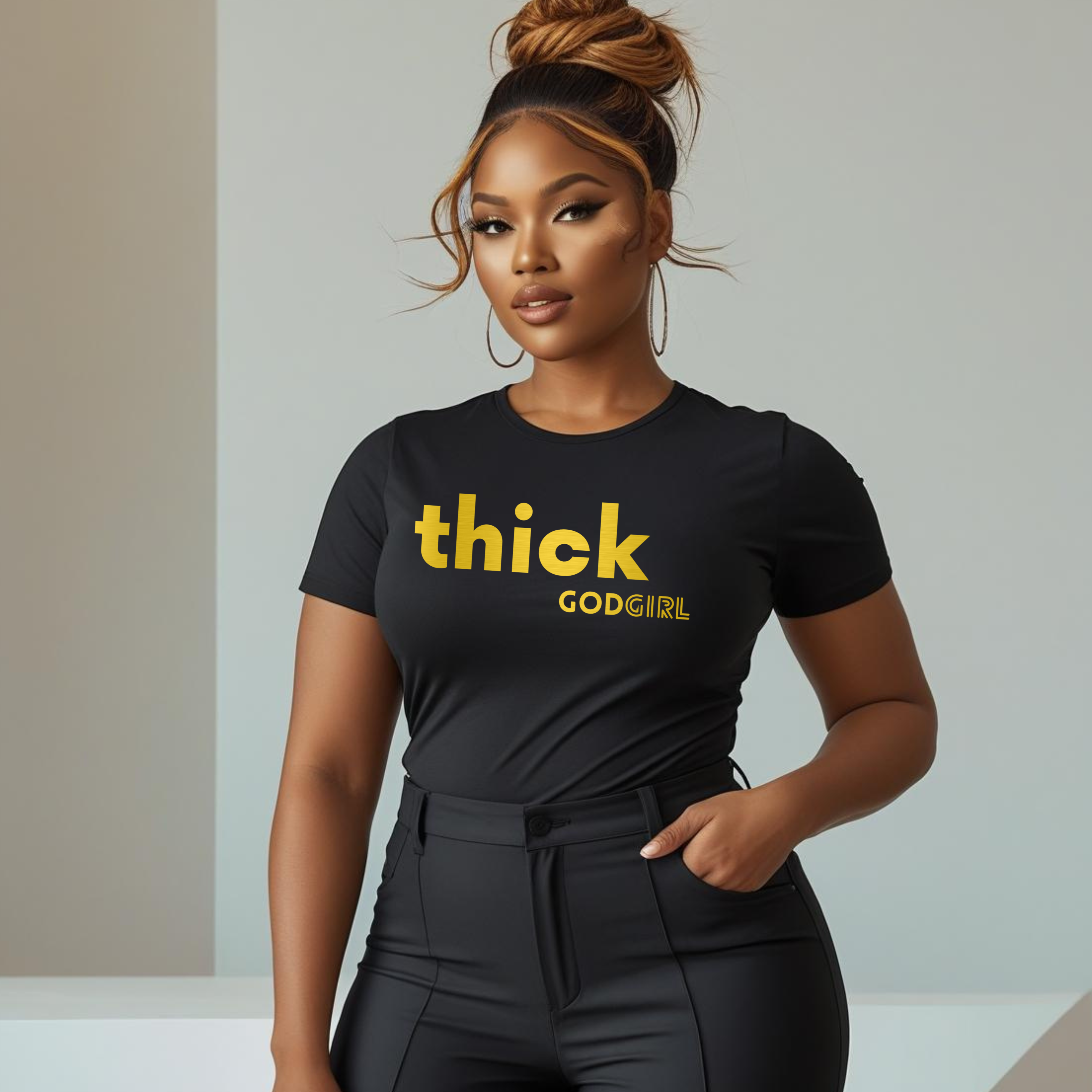 Thick Tee - GODGIRL Collection - No Judgment Here