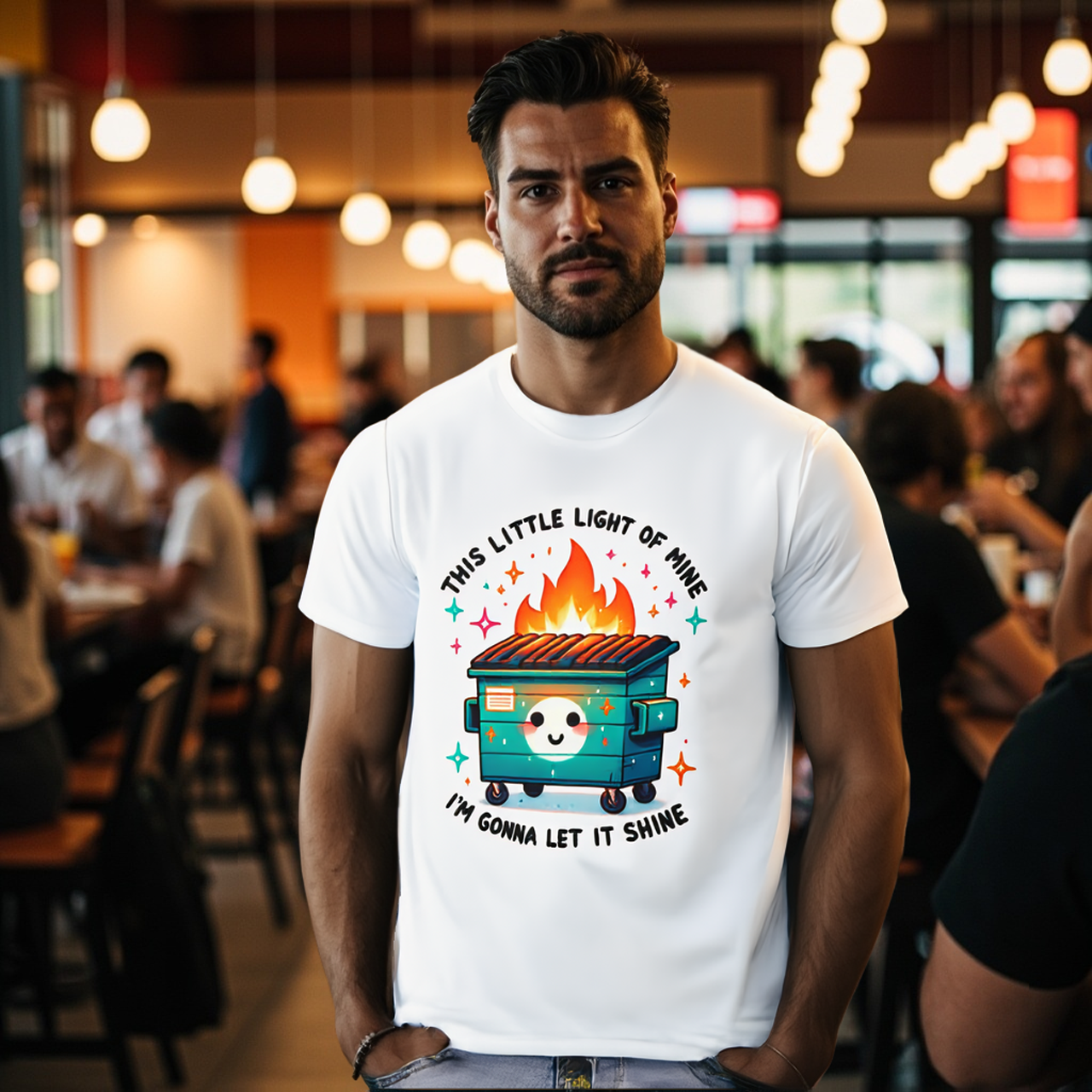 Unisex Tee This Little Light of Mine I'm Gonna Let It Shine Dumpster Fire Sarcasm product thumbnail image
