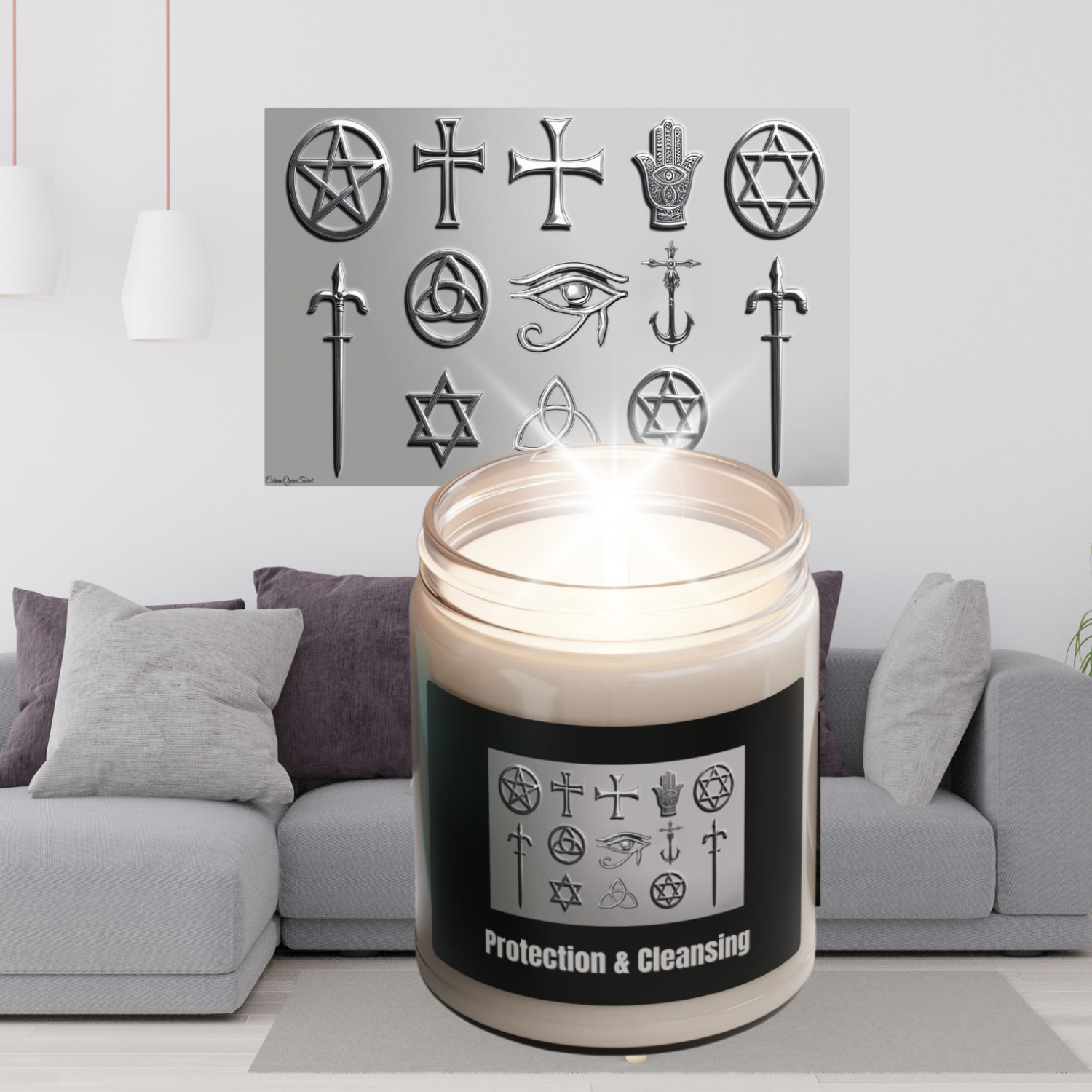 Candle Carma for Him Candle – Protection &amp; Cleansing Soy Candle, Aromatherapy Gift, Ritual Decor product thumbnail image