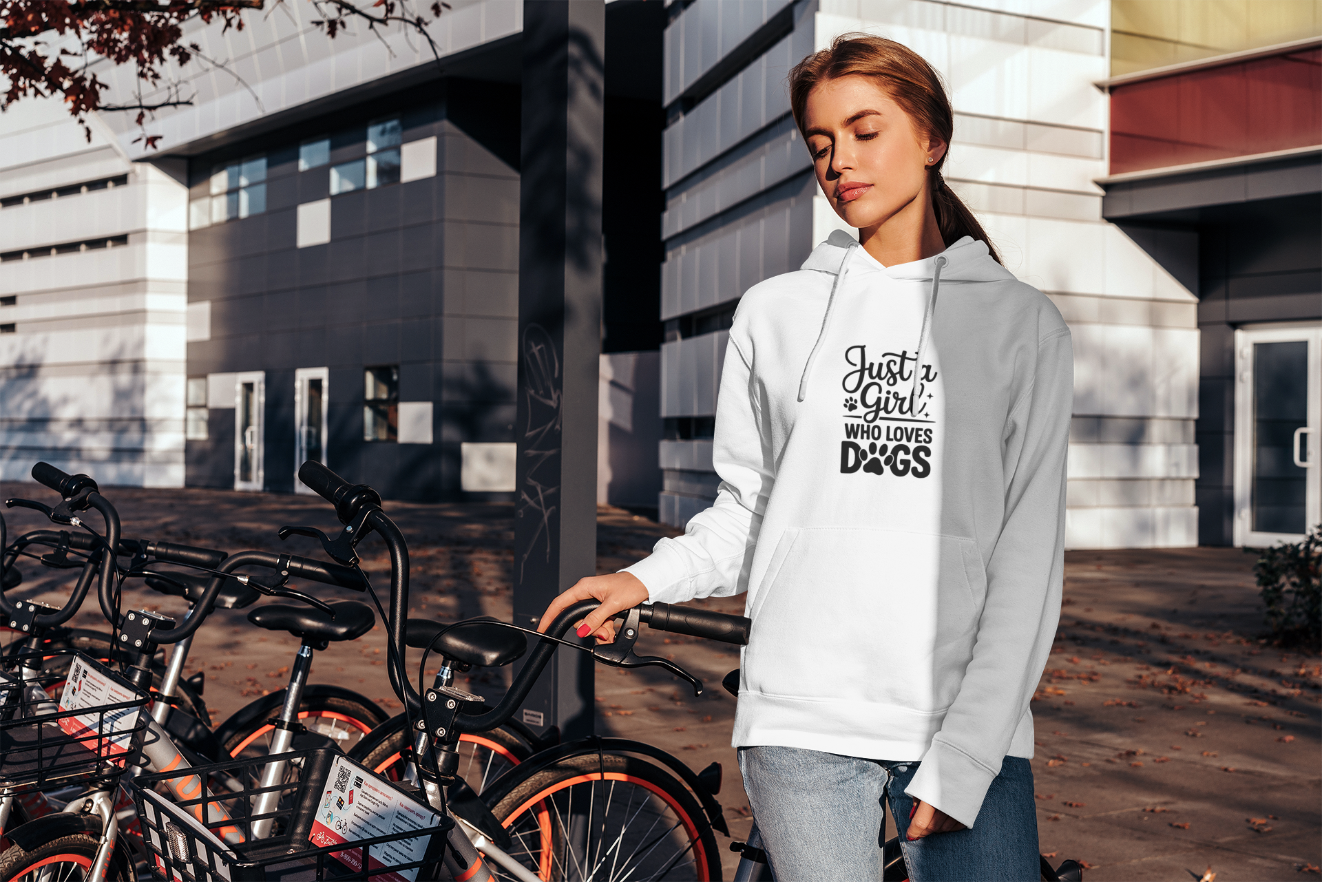 Just a Girl Who Loves Dogs Hoodie – Cozy Sweatshirt for Dog Moms &amp; Pet Lovers product thumbnail image