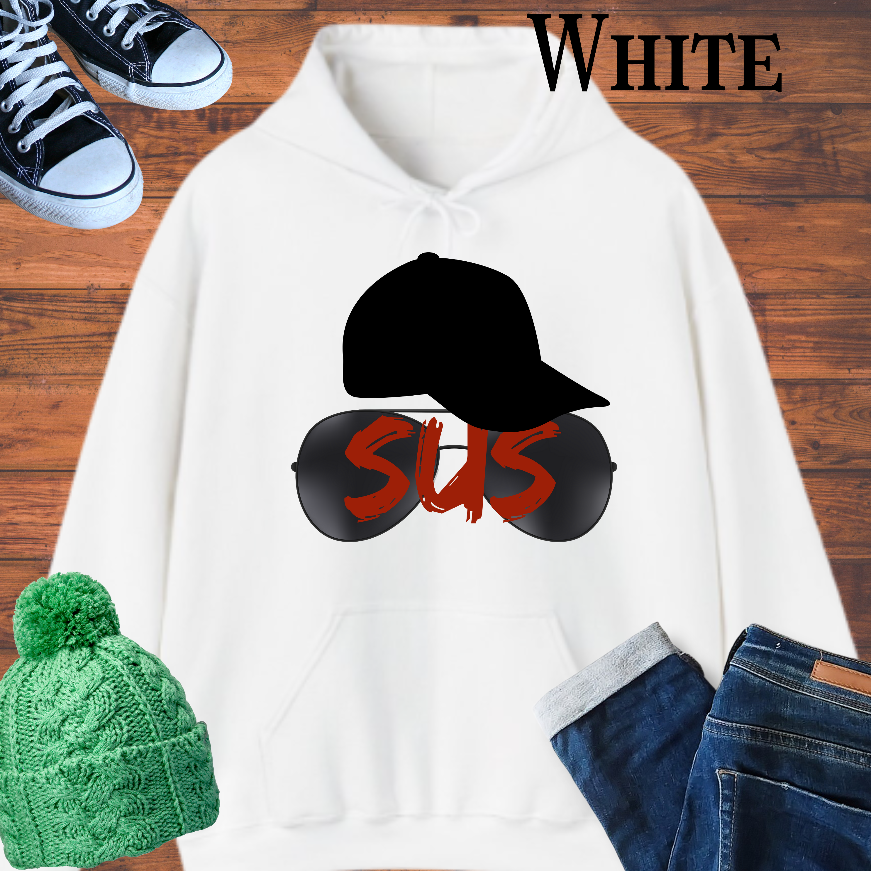 Sus Hooded Sweatshirt, Trendy hoodie, Cozy Hoodie, Statement apparel product thumbnail image Sus Hooded Sweatshirt, Trendy hoodie, Cozy Hoodie, Statement apparel product thumbnail image