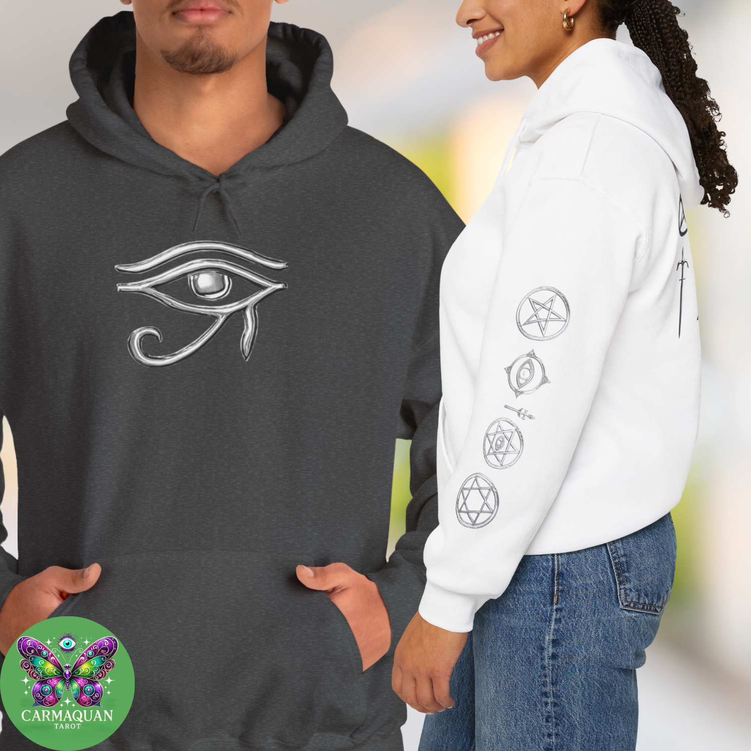 Mystical Symbol Hoodie, Unisex Spiritual Sweatshirt, Pagan Design Hooded Pullover, Perfect Gift for Occult Lovers, Cozy Casual Wear product thumbnail image Mystical Symbol Hoodie, Unisex Spiritual Sweatshirt, Pagan Design Hooded Pullover, Perfect Gift for Occult Lovers, Cozy Casual Wear product thumbnail image