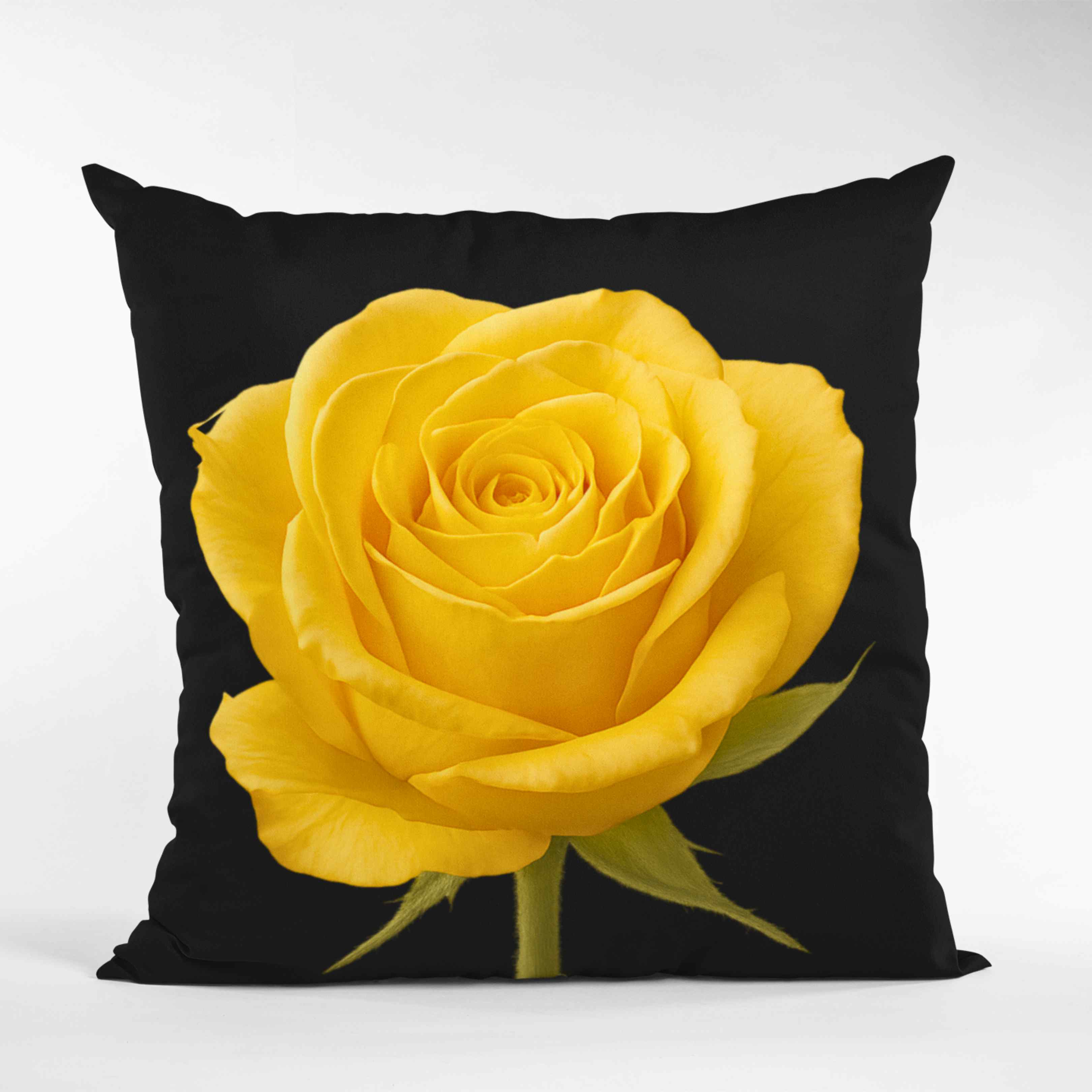 Yellow Rose Toss Pillow, Ms. Seraphina a Floral Home Decor, Cozy Accent Cushion, Gift for Flower Lovers, Home Decor, Gift for Her, and Mom. product thumbnail image