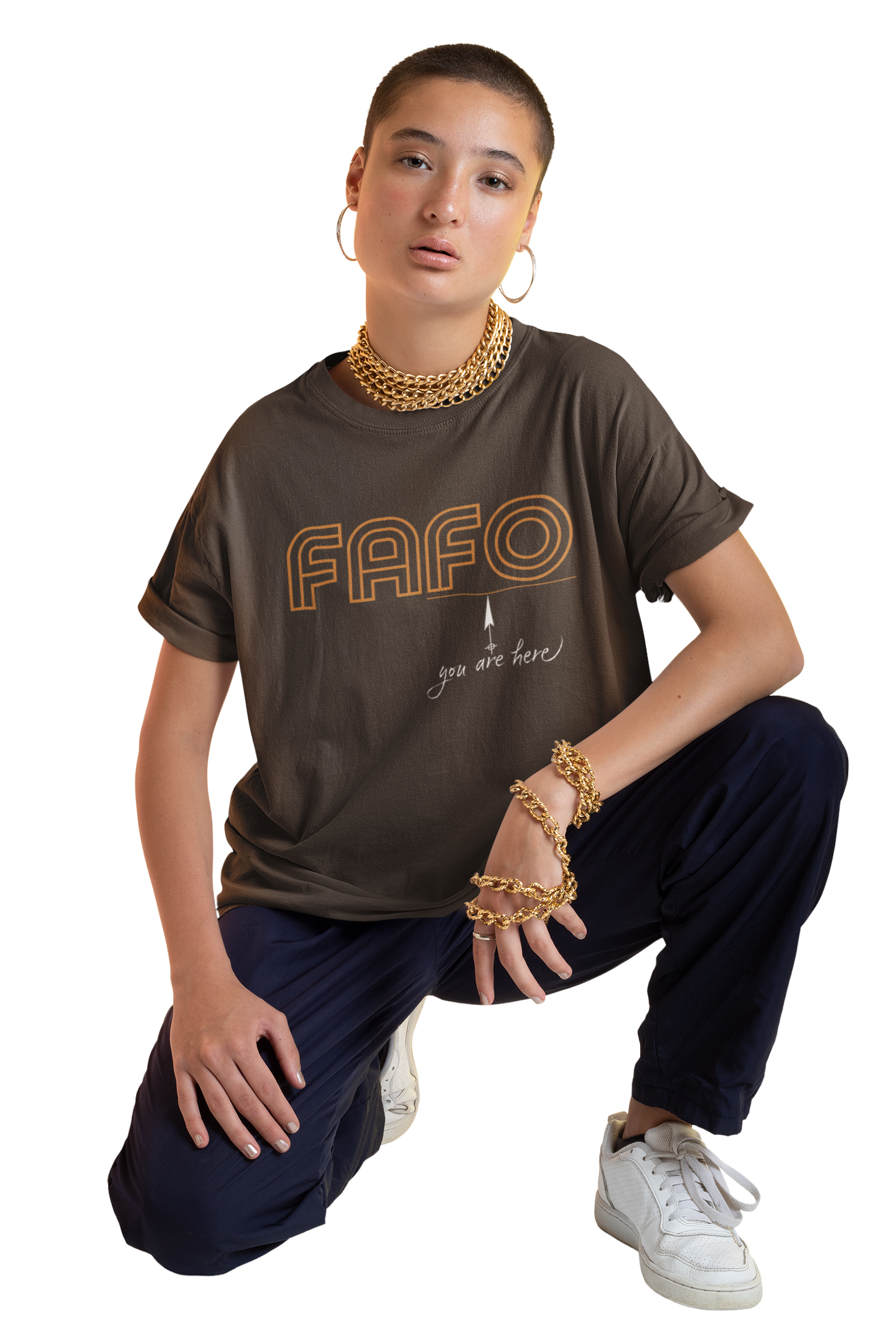 FAFO Graphic Tee - Unisex Jersey Short Sleeve T-Shirt, Soft, Lightweight 100% Airlume Combed Cotton, You Are Here product thumbnail image