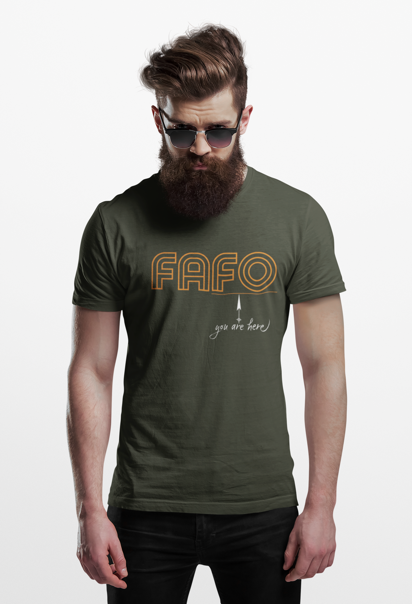 FAFO Graphic Tee - Unisex Jersey Short Sleeve T-Shirt, Soft, Lightweight 100% Airlume Combed Cotton, You Are Here