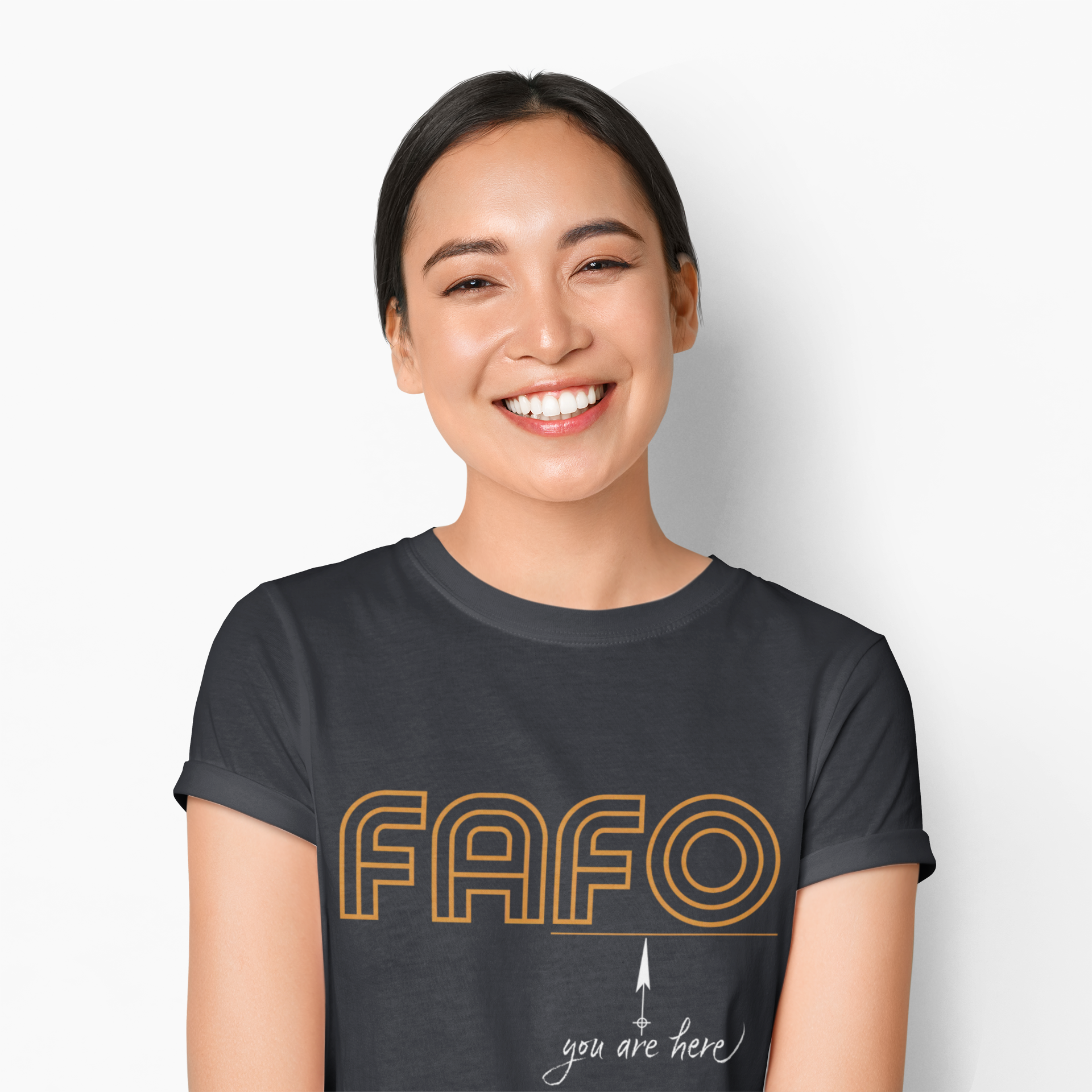 FAFO Graphic Tee - Unisex Jersey Short Sleeve T-Shirt, Soft, Lightweight 100% Airlume Combed Cotton, You Are Here product thumbnail image