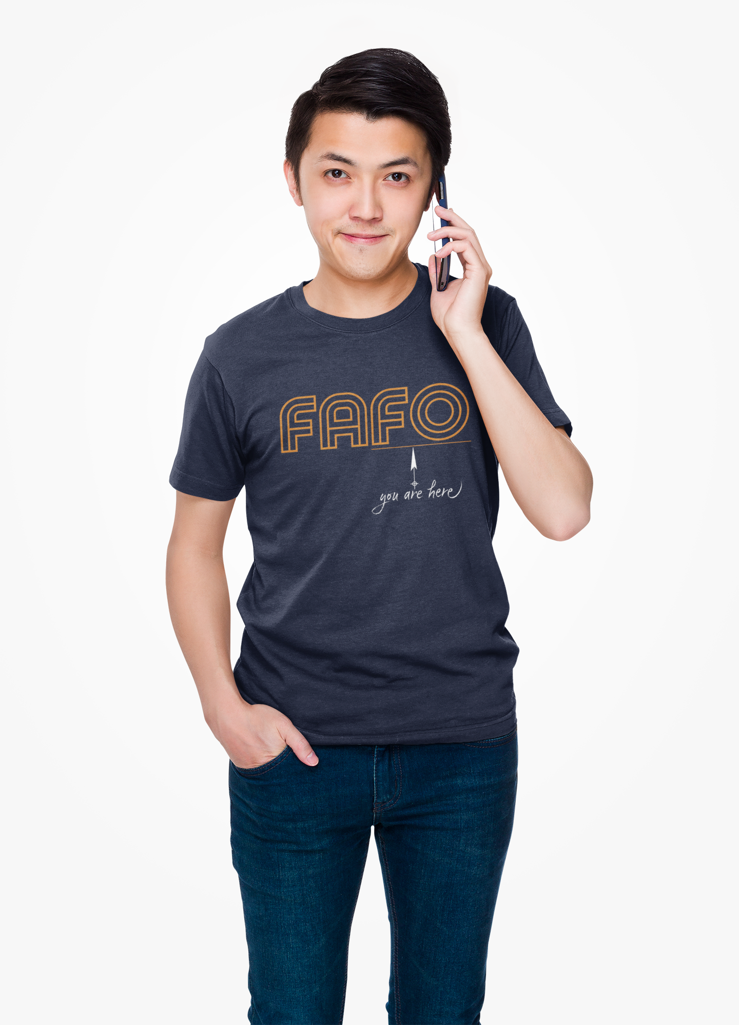 FAFO Graphic Tee - Unisex Jersey Short Sleeve T-Shirt, Soft, Lightweight 100% Airlume Combed Cotton, You Are Here product thumbnail image