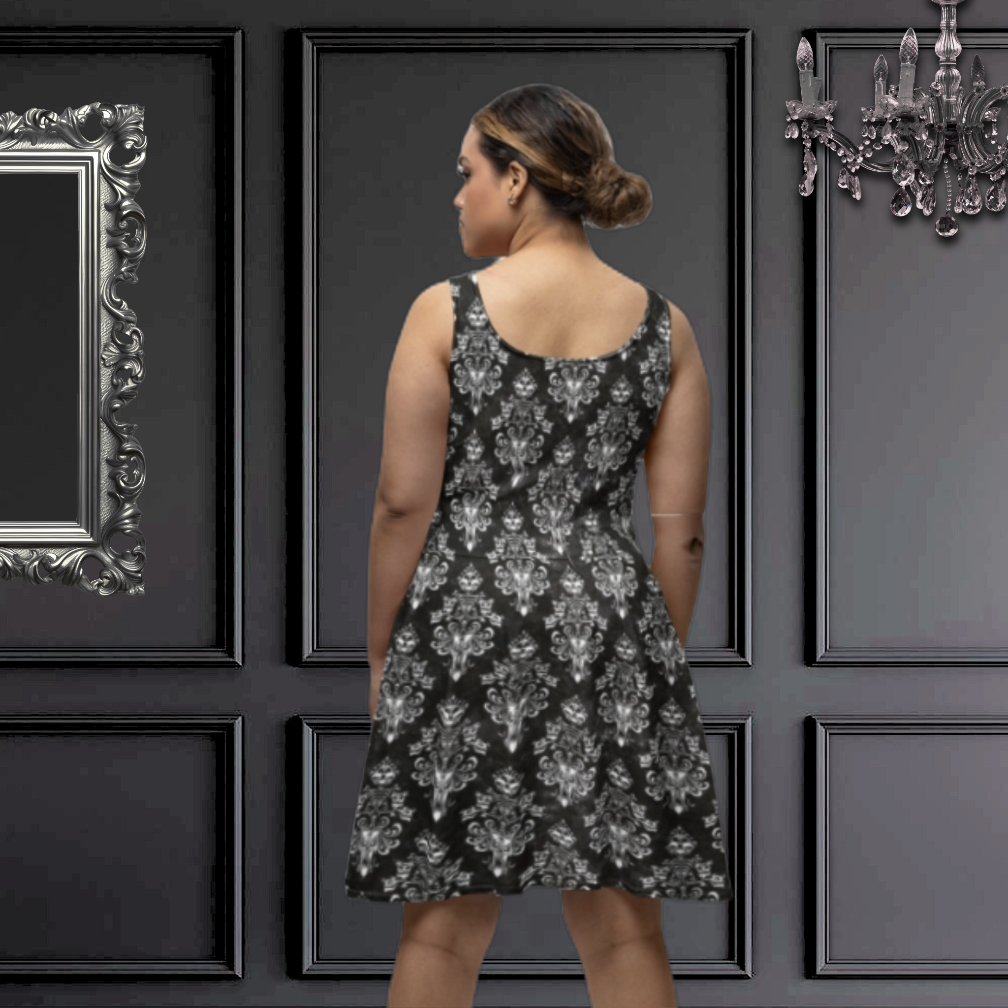 The Haunted Mansion Casual Dress | Black and White Dress product thumbnail image The Haunted Mansion Casual Dress | Black and White Dress product thumbnail image
