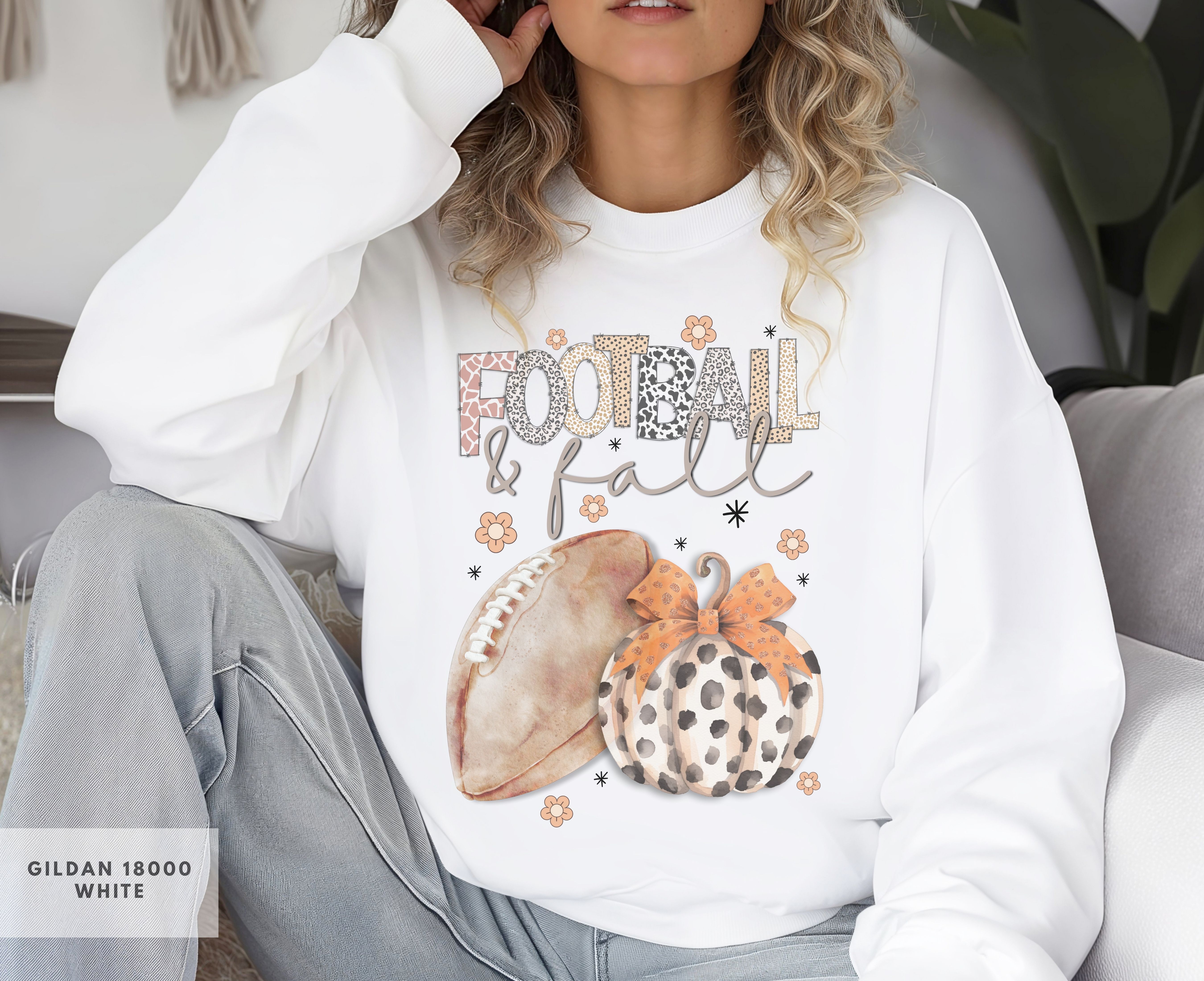 Cozy Fall Sweatshirt for Football Lovers, Muted Fall Apparel, Boho Autumn Crewneck, Gift for Her, Casual Outdoor Wear product thumbnail image