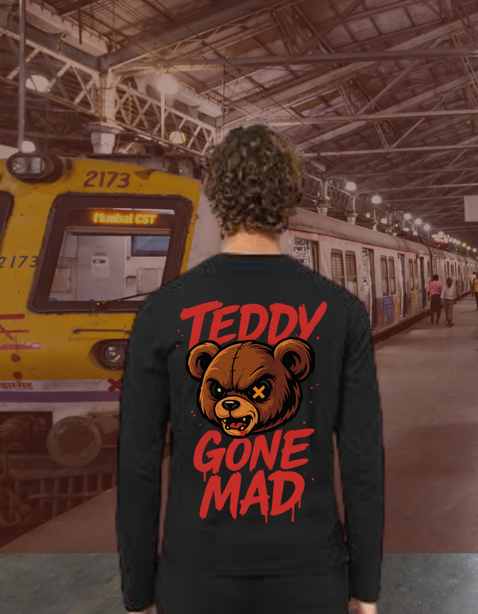 Teddy Gone Mad Long Sleeve Shirt – Killer Teddy Bear Horror Streetwear Graphic Tee product thumbnail image Teddy Gone Mad Long Sleeve Shirt – Killer Teddy Bear Horror Streetwear Graphic Tee product thumbnail image