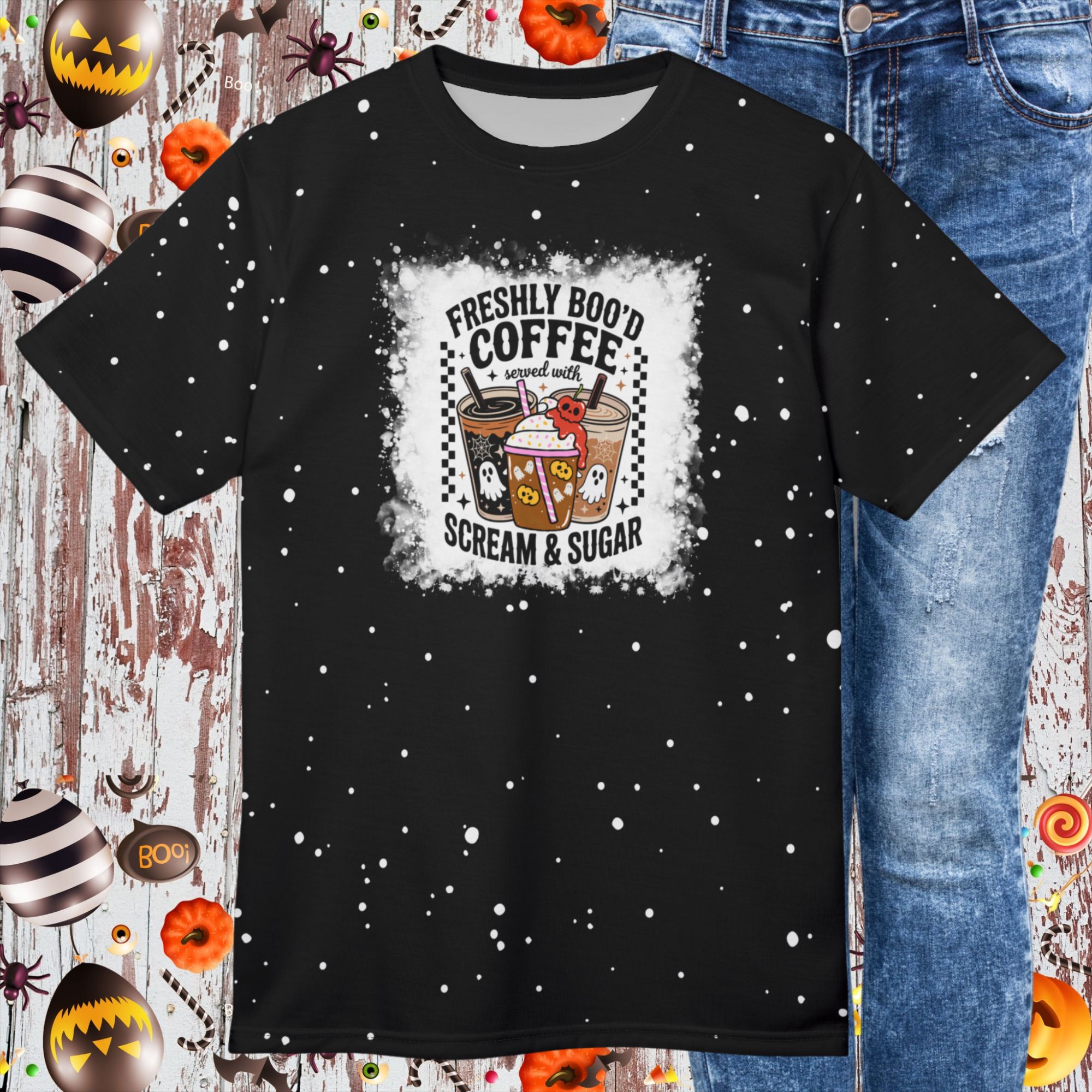 Freshly Bood Coffee Halloween T-Shirt