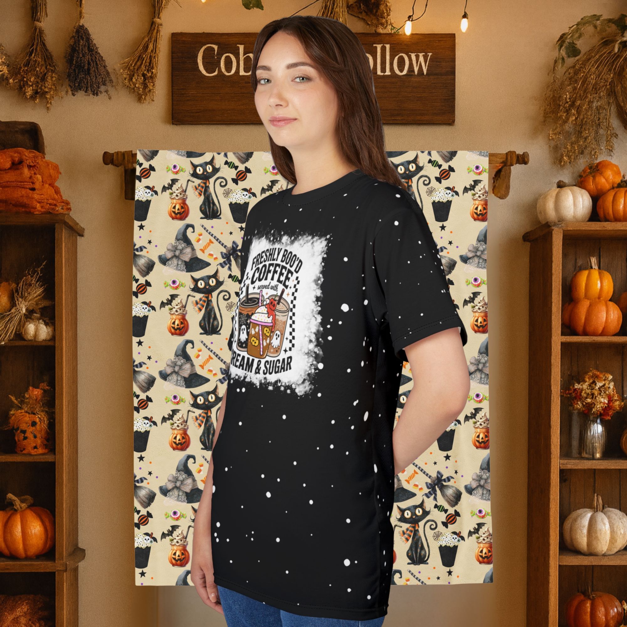 Freshly Bood Coffee Halloween T-Shirt product thumbnail image