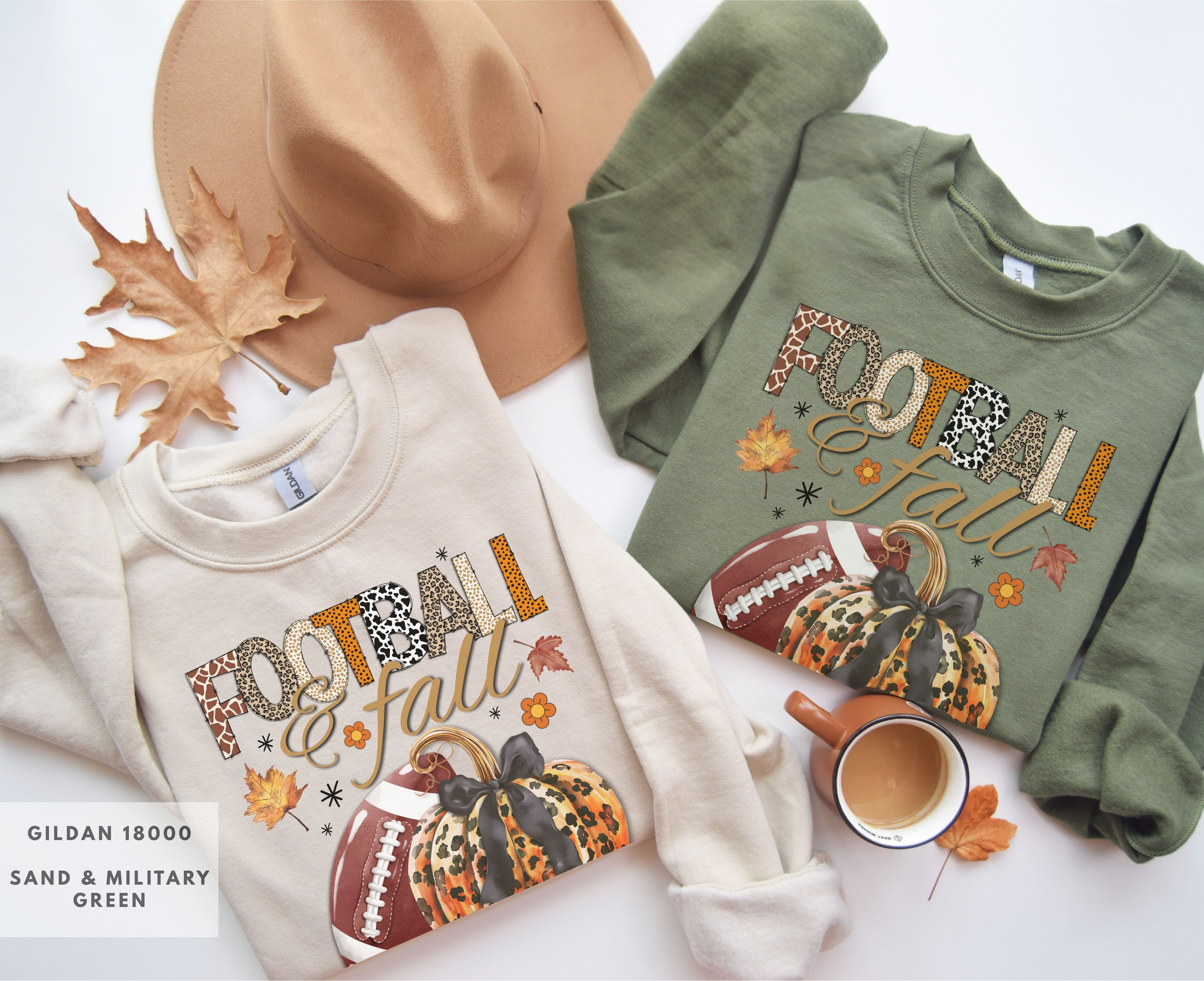 Cozy Fall Sweatshirt for Football Lovers, Fall Apparel, Unisex Crewneck, Gift for Her, Casual Autumn Outdoor Wear product thumbnail image