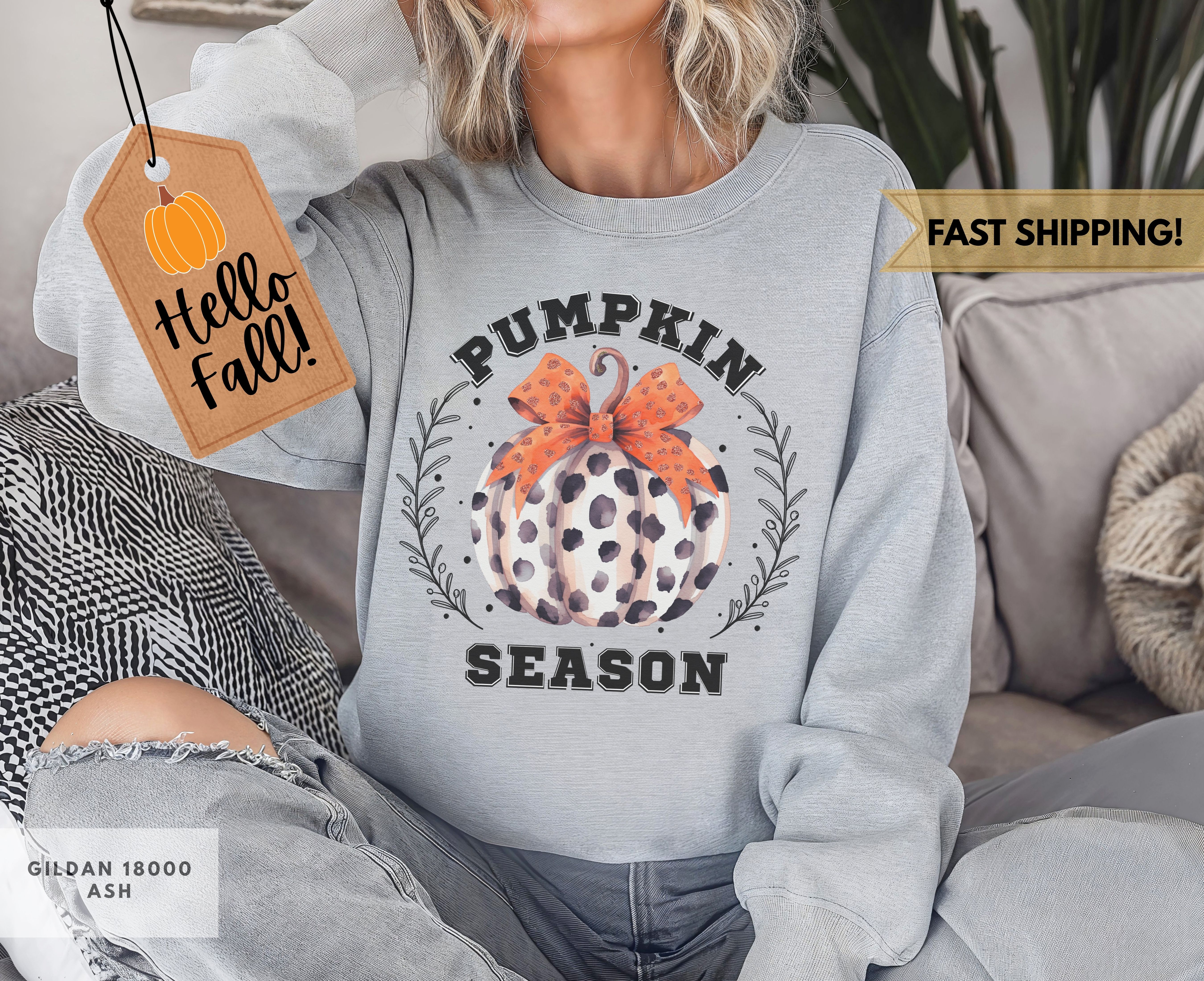 Coquette Pumpkin Club Sweatshirt, Dalmation Print Pumpkin Season Top, Fall Apparel, Gift for Her, Casual Autumn Outdoor Wear product thumbnail image Coquette Pumpkin Club Sweatshirt, Dalmation Print Pumpkin Season Top, Fall Apparel, Gift for Her, Casual Autumn Outdoor Wear product thumbnail image
