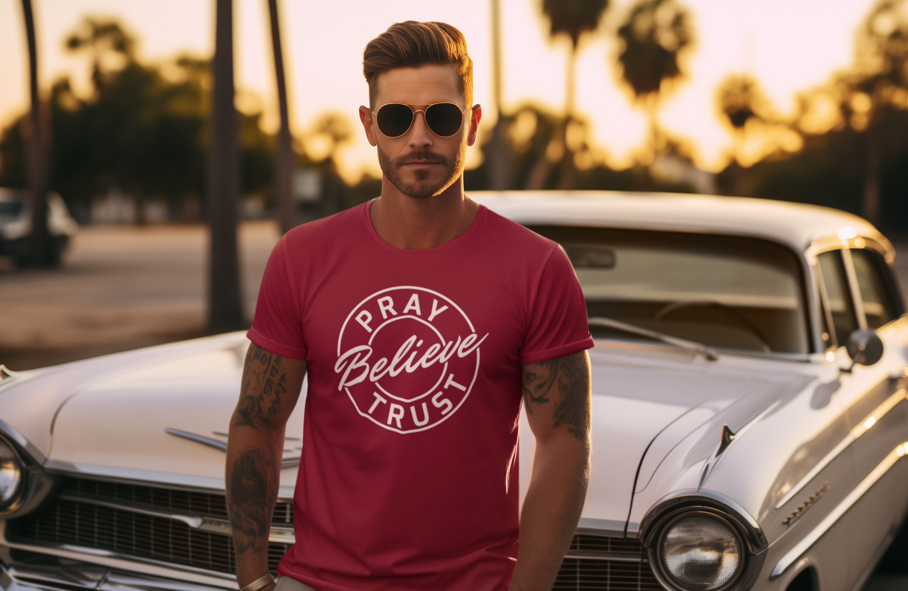 Prayer. Believe. Trust. Unisex Tee product thumbnail image